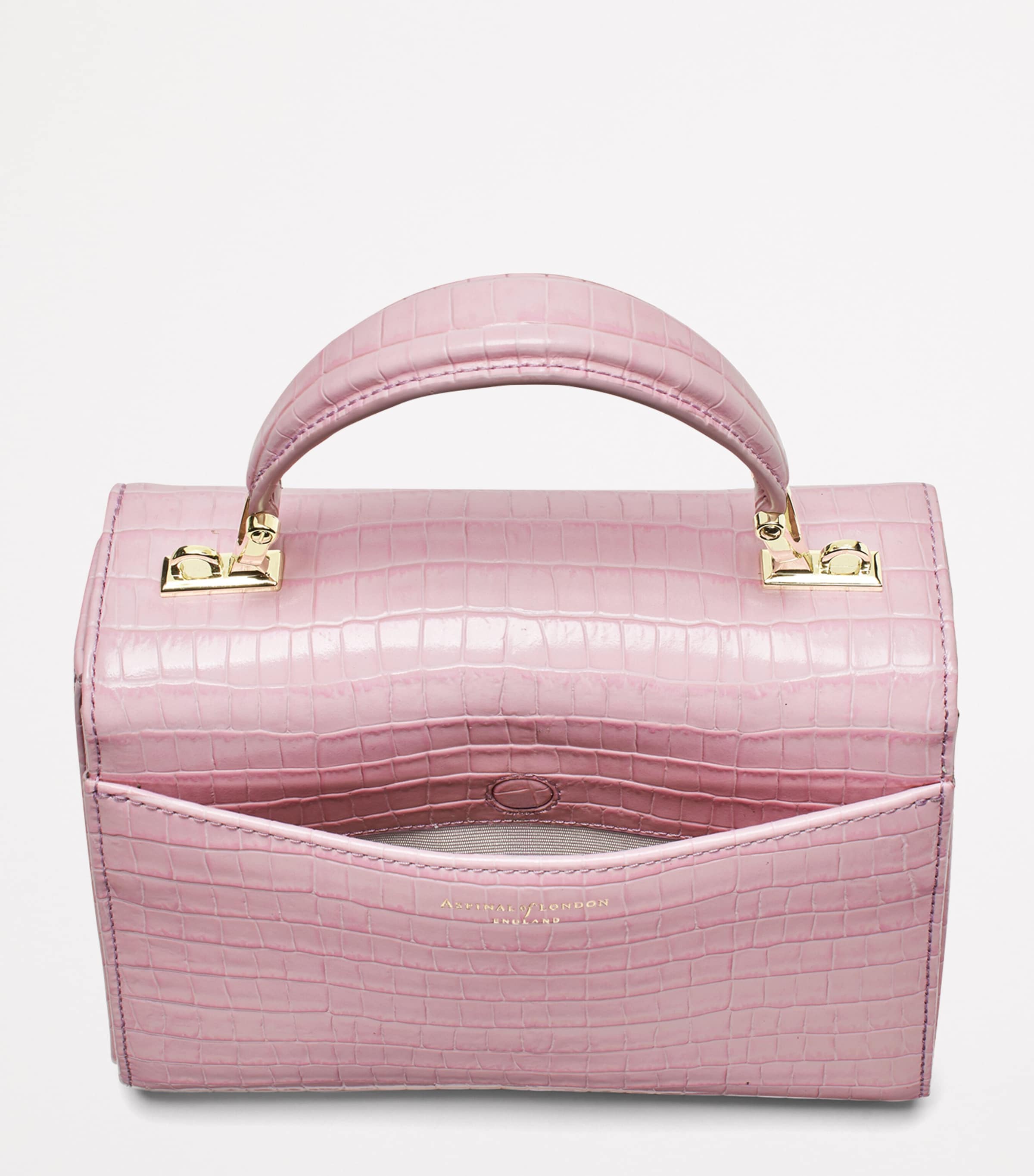 Leather Mayfair Midi Bag LILAC Image 4