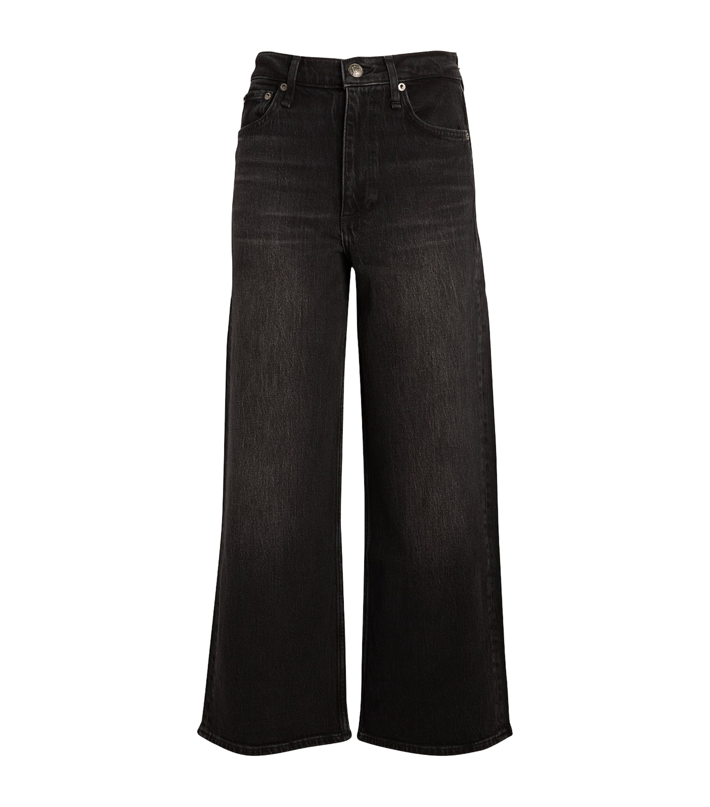 Rag & Bone Andi Wide-leg Jeans In Black