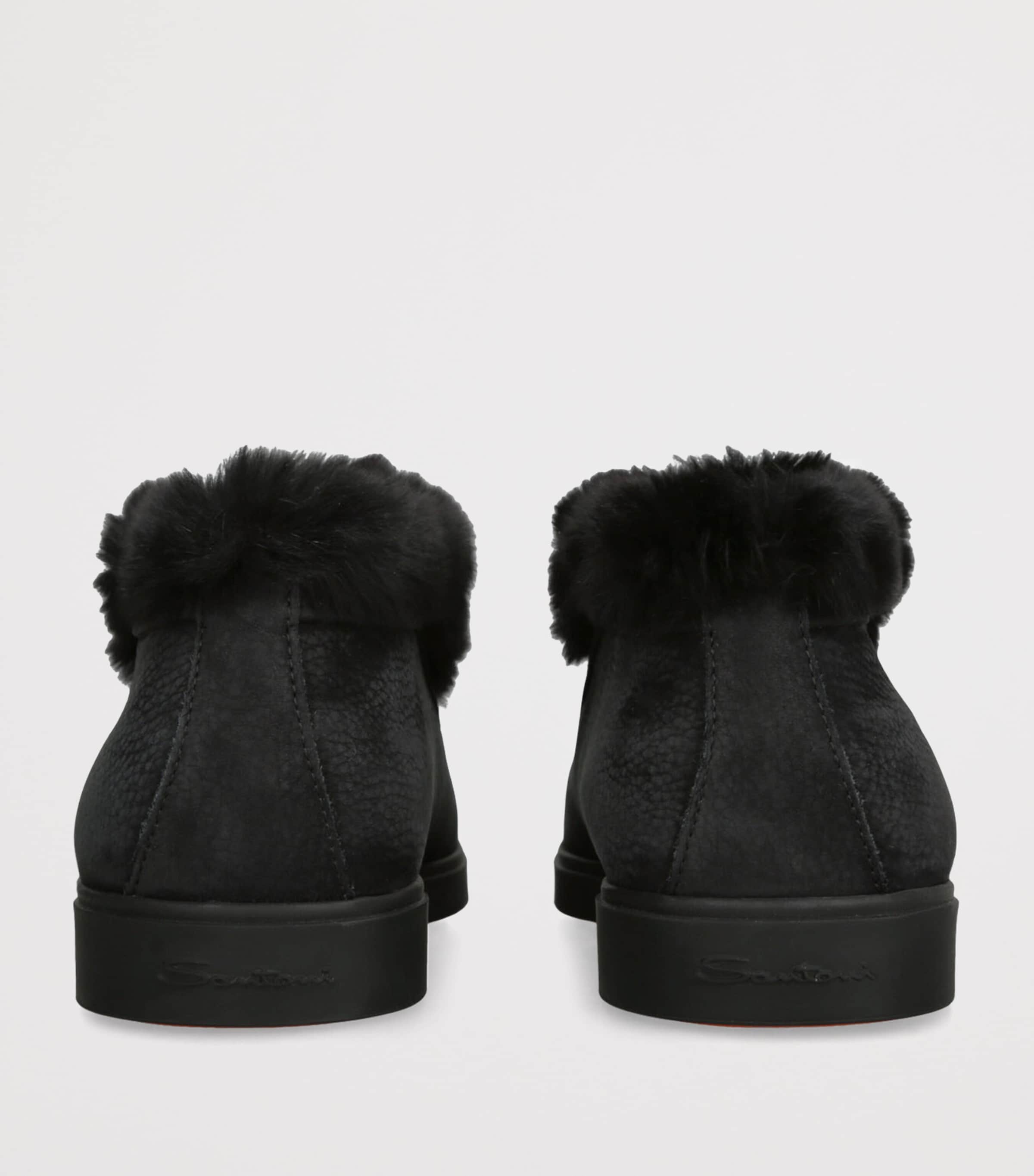 Suede Hadeel Ankle Boots BLACK Image 2