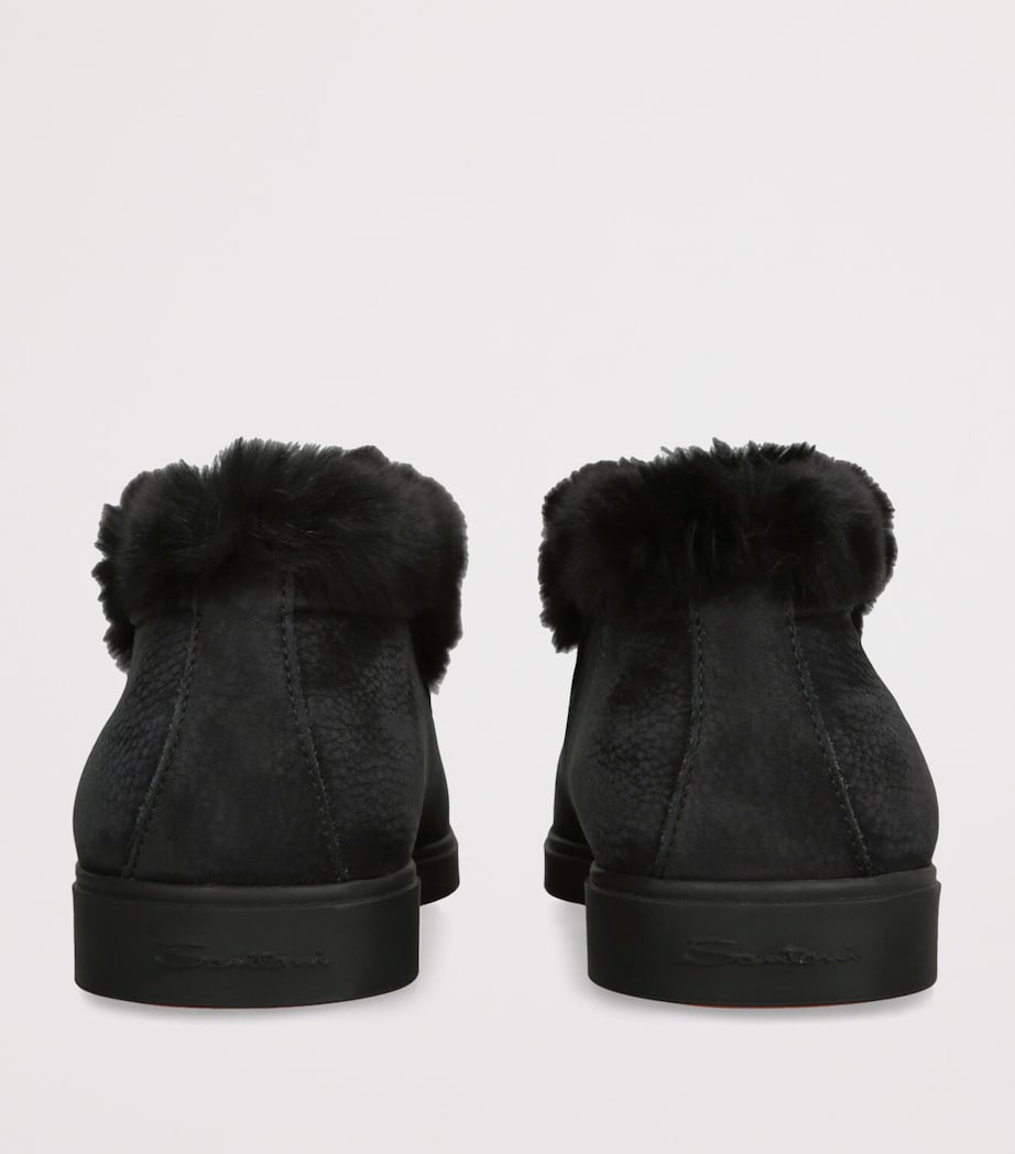 Suede Hadeel Ankle Boots BLACK Image 2