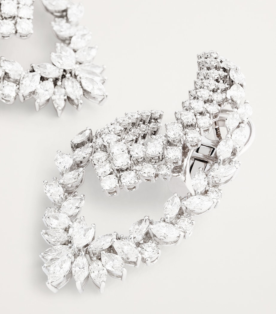 White Gold and Diamond Whisper Earrings WHITE GOLD Image 6