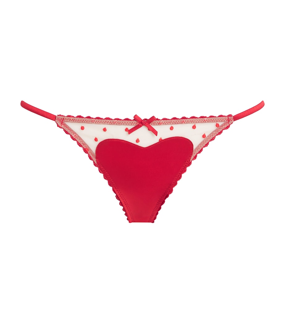 Fleur Du Mal Womens Amour Thong Rouge Image 1