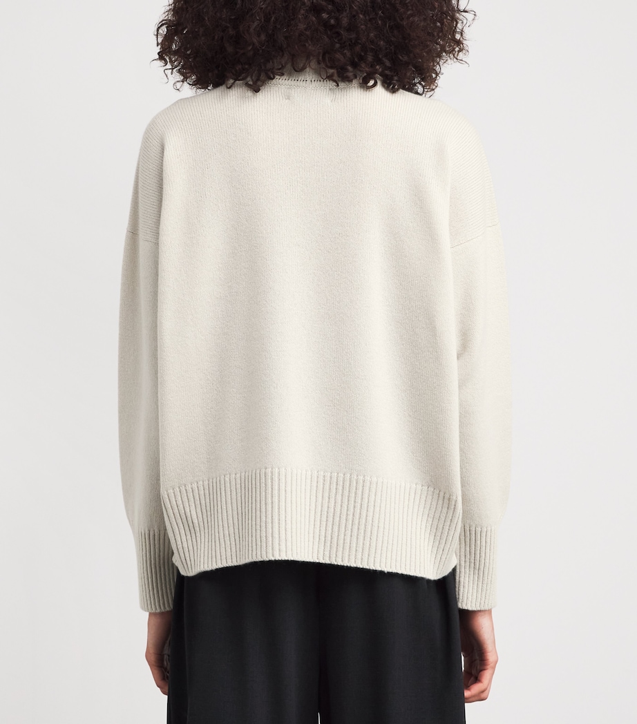 Cashmere Rollneck Sweater WHSPGRY Image 4
