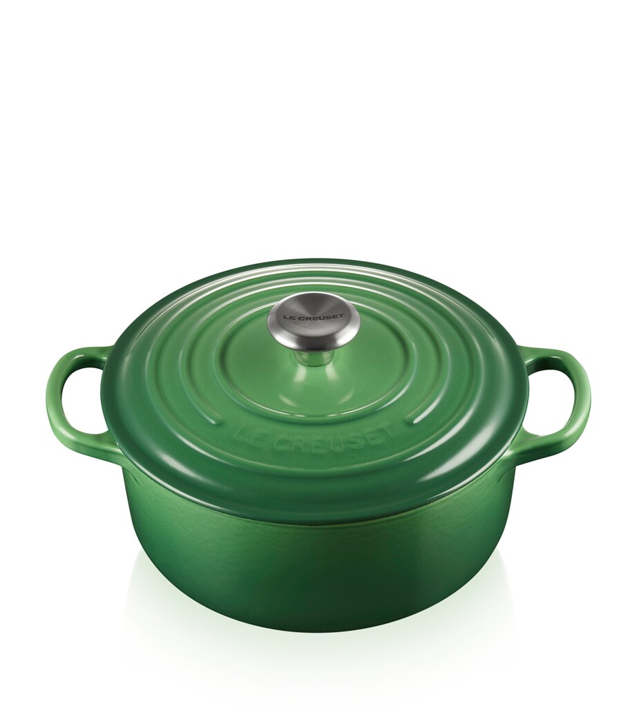 Le Creuset Cast Iron Round Casserole Dish (20cm) Bamboo Green Image 1