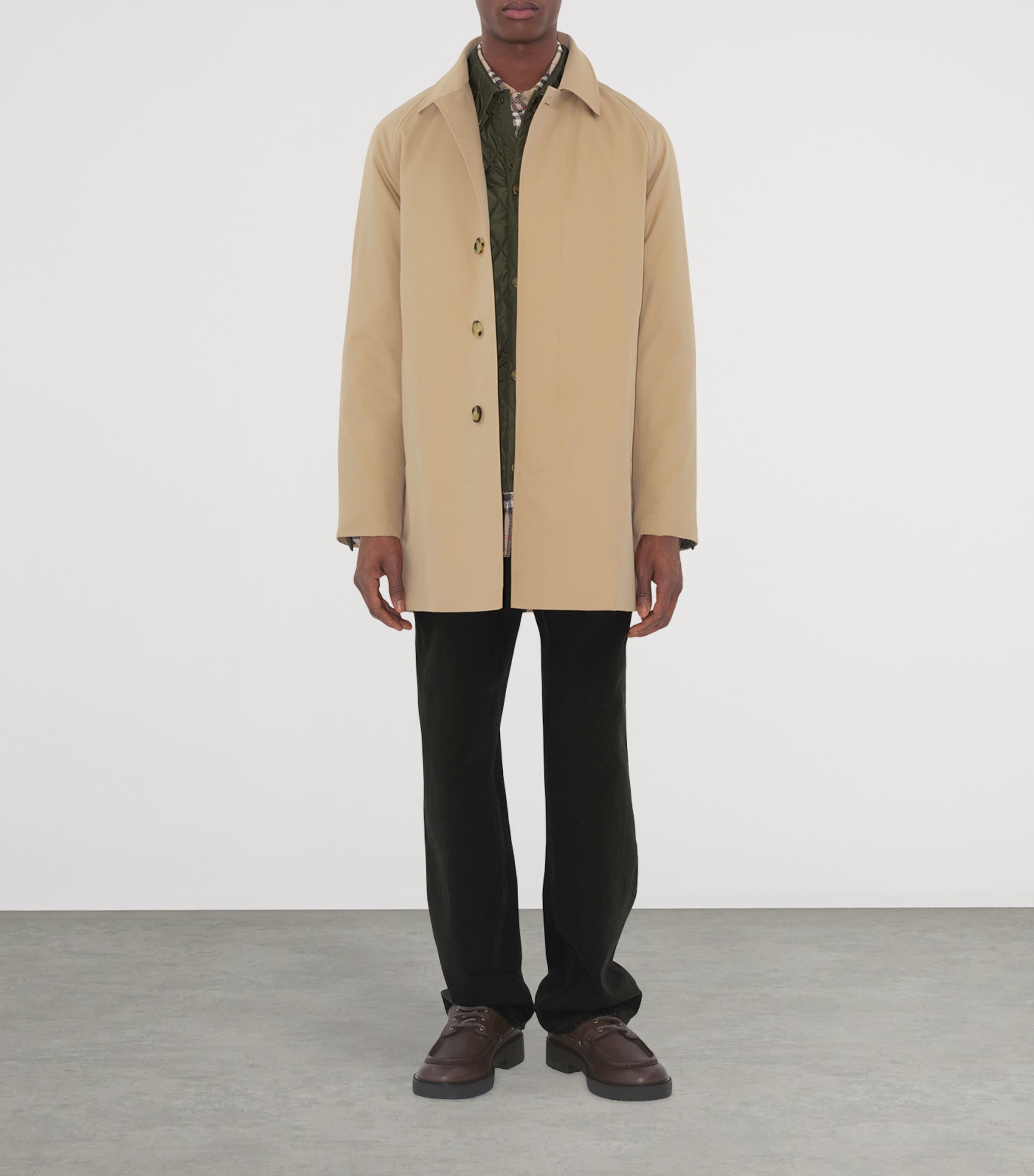 Cotton Camden Heritage Short Car Coat HONEY Image 2