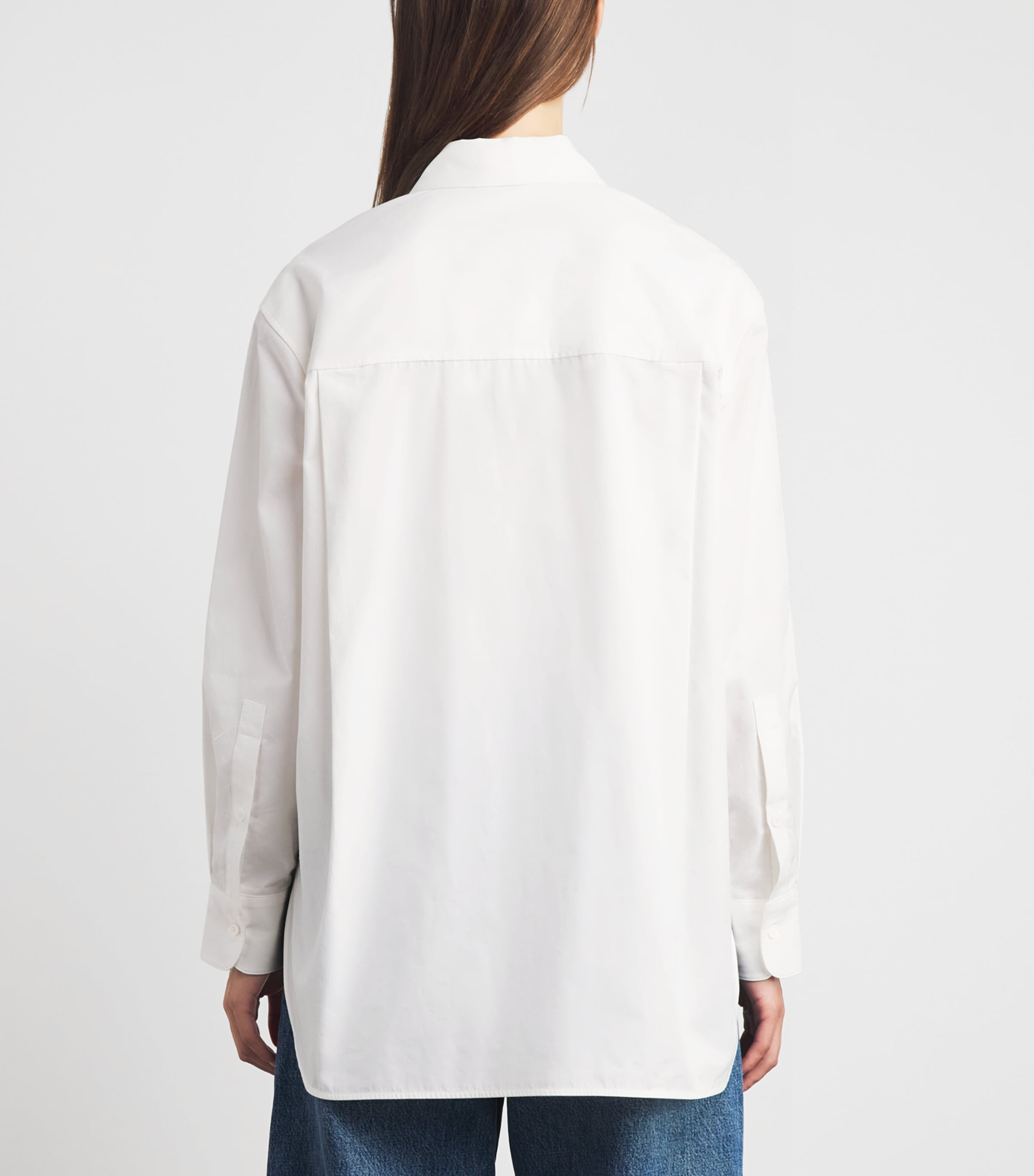 ANINE BING Womens Cotton Scott Shirt White Image 5