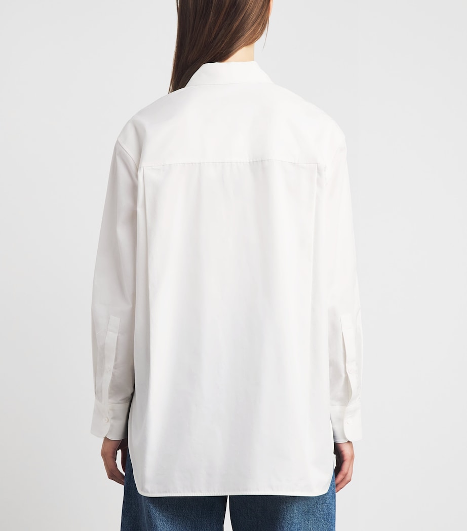 ANINE BING Womens Cotton Scott Shirt White Image 5