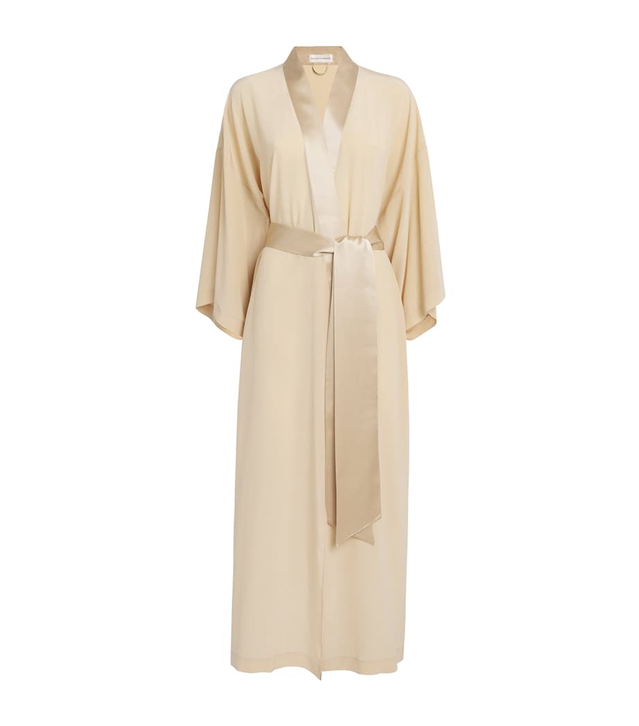 Silk Queenie Long Robe CARAMEL Image 1
