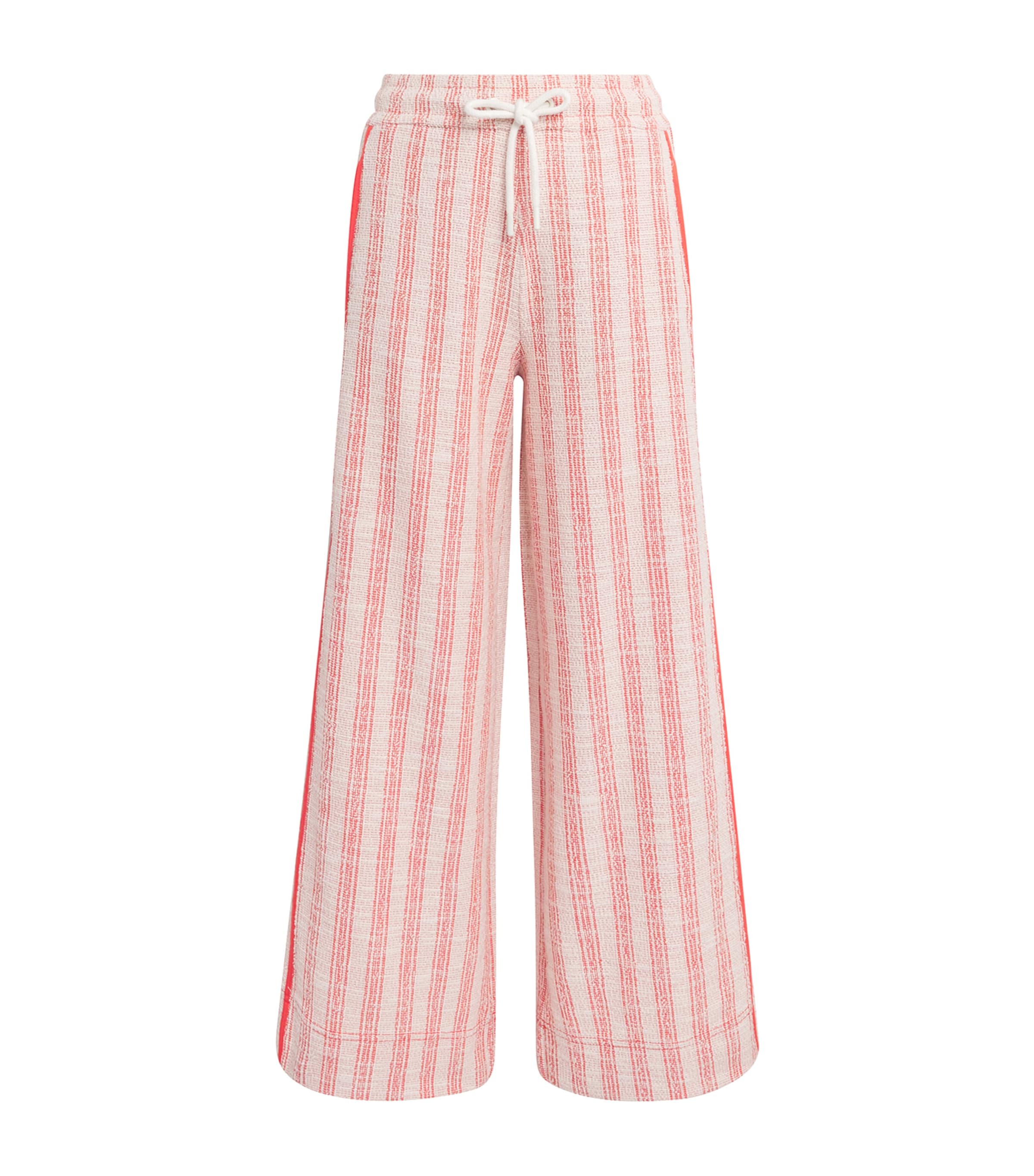 Shop Me+em Cotton-blend Stripe Trousers In Orange