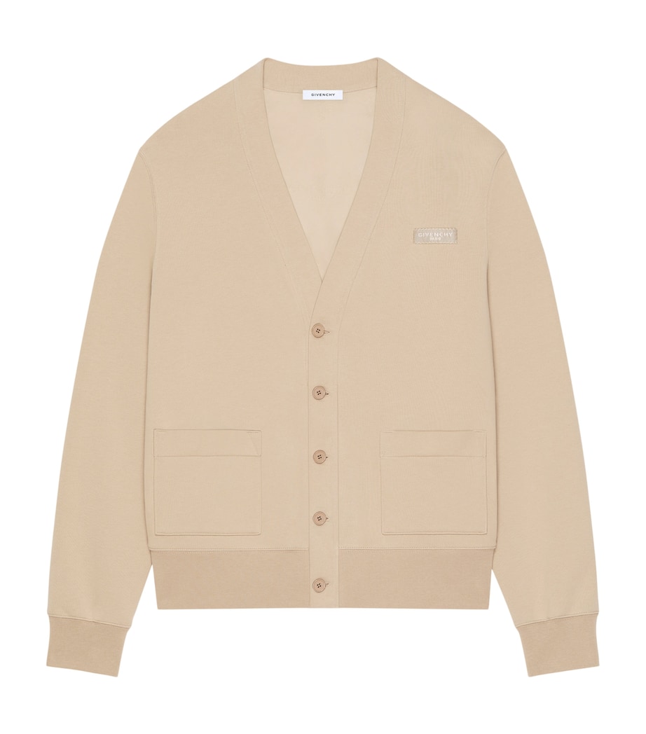 Givenchy Mens Cotton Logo-Tab Cardigan Image 1