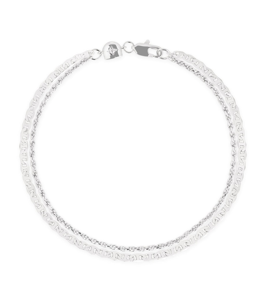 Astrid & Miyu Illusion Duo Chain Bracelet Silver Image 1