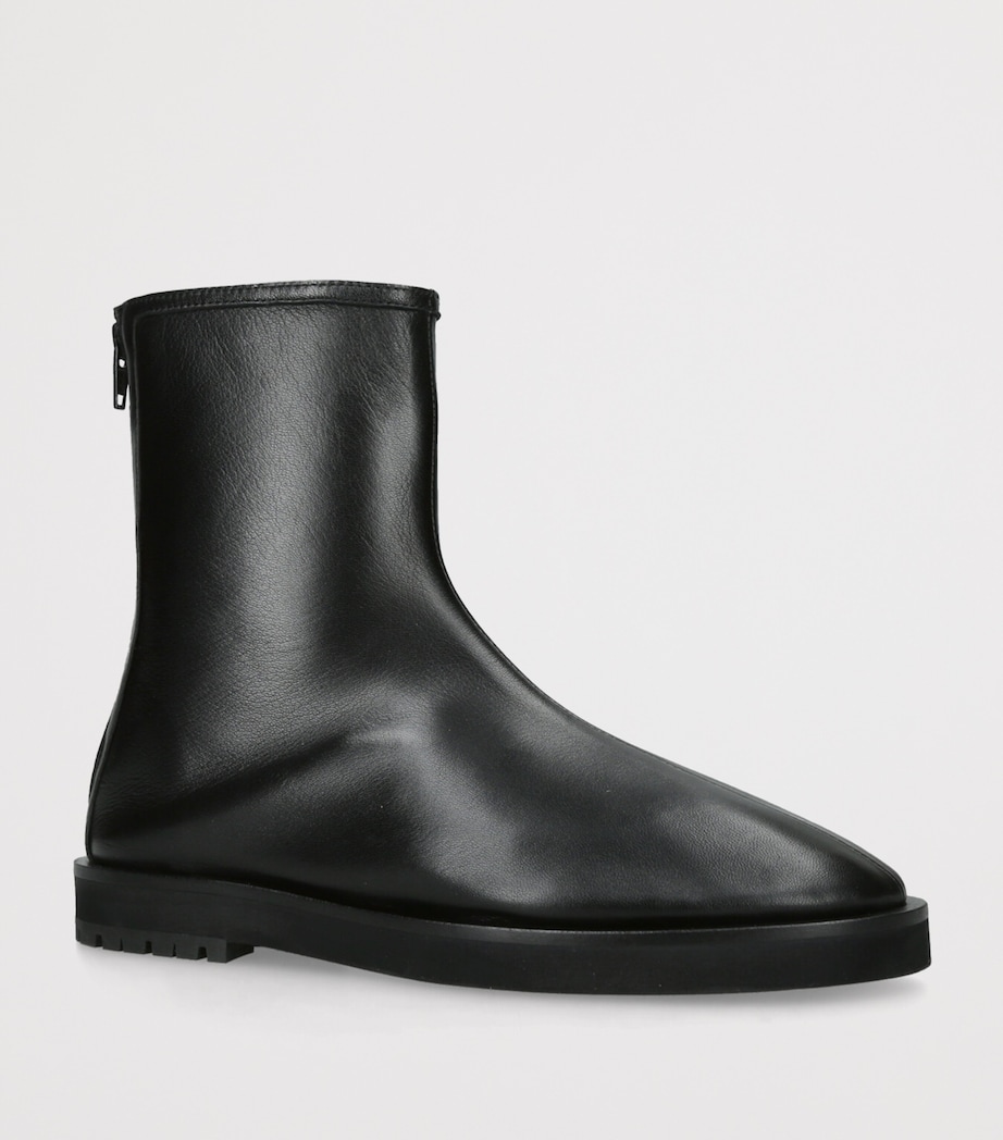 Dear Frances Leather Joss Ankle Boots Black Image 3