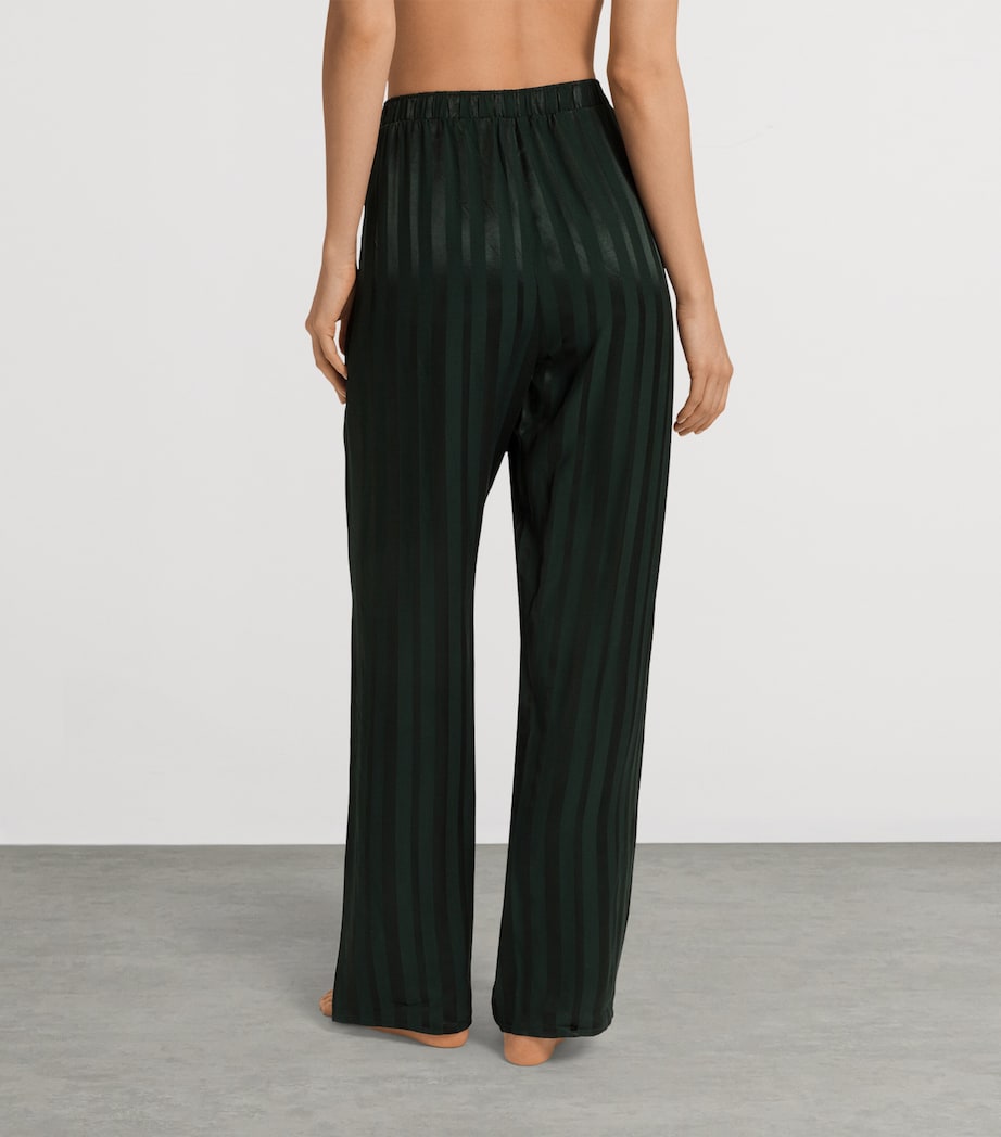 Stripe Indra Pyjama Bottoms DARK MALACHITE Image 4