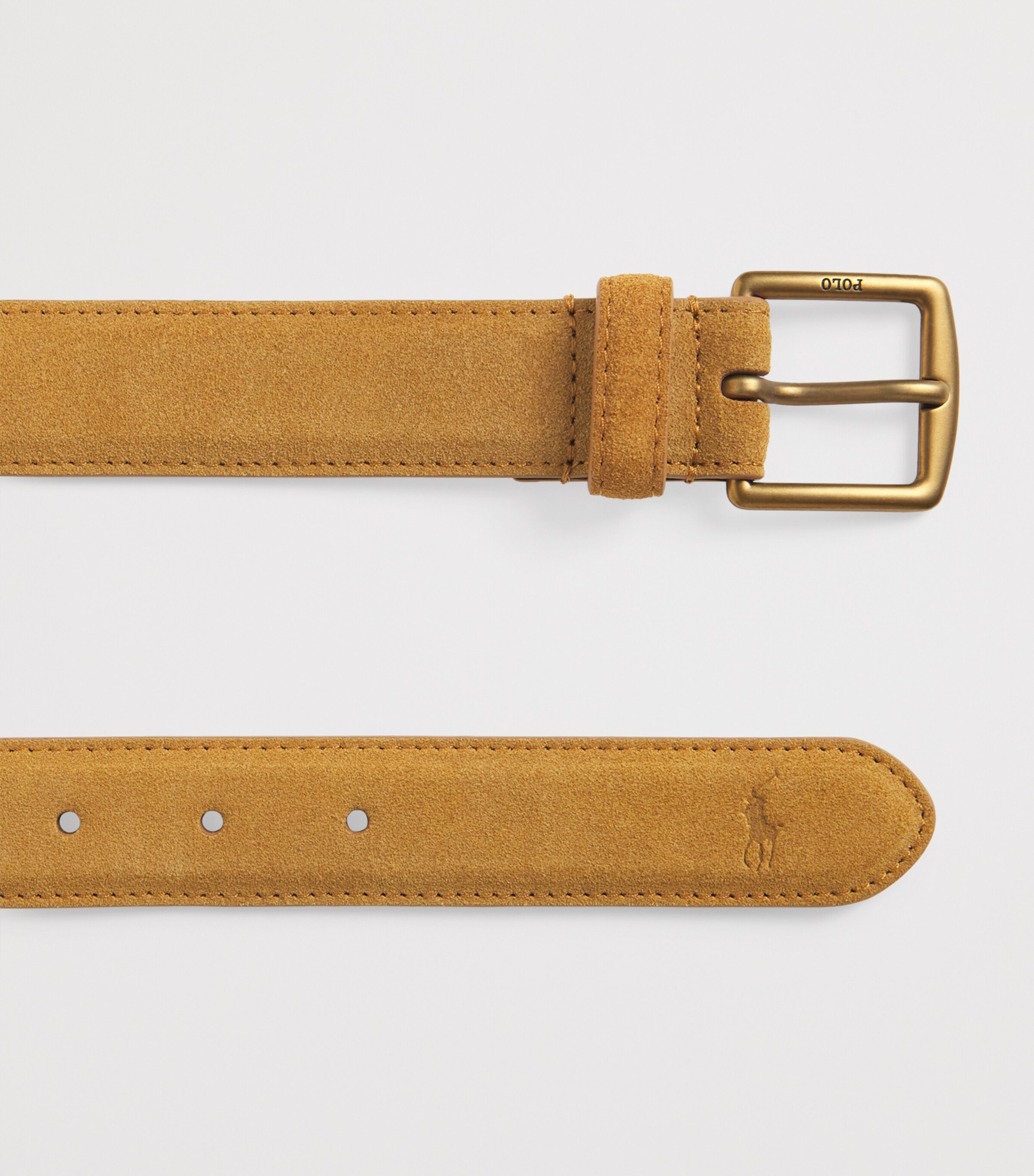 Suede Buckle Belt LIGHT BEIGE Image 4