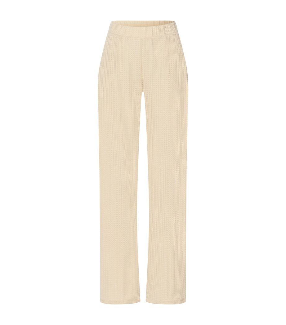 Hanro Womens Summer Knits Straight Trousers Oyster Gray Image 1