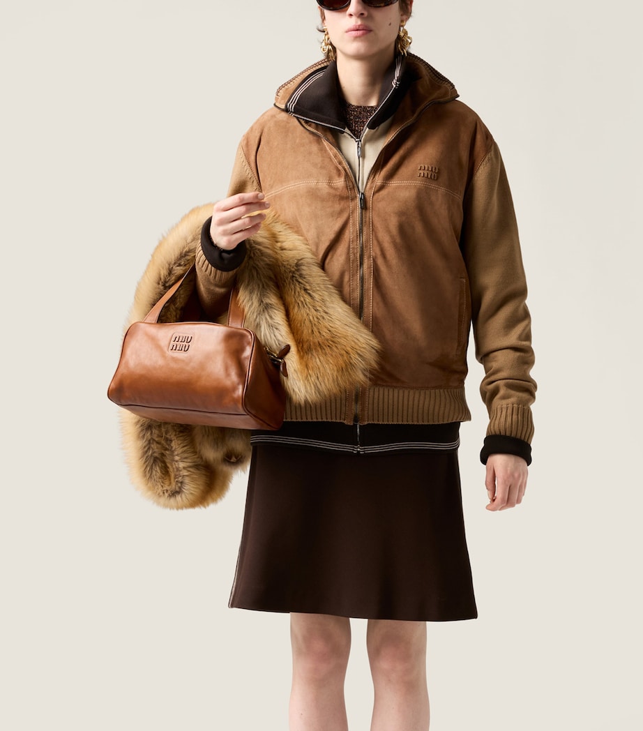 Two-Tone Zip-Up Bomber Jacket F049E Image 2