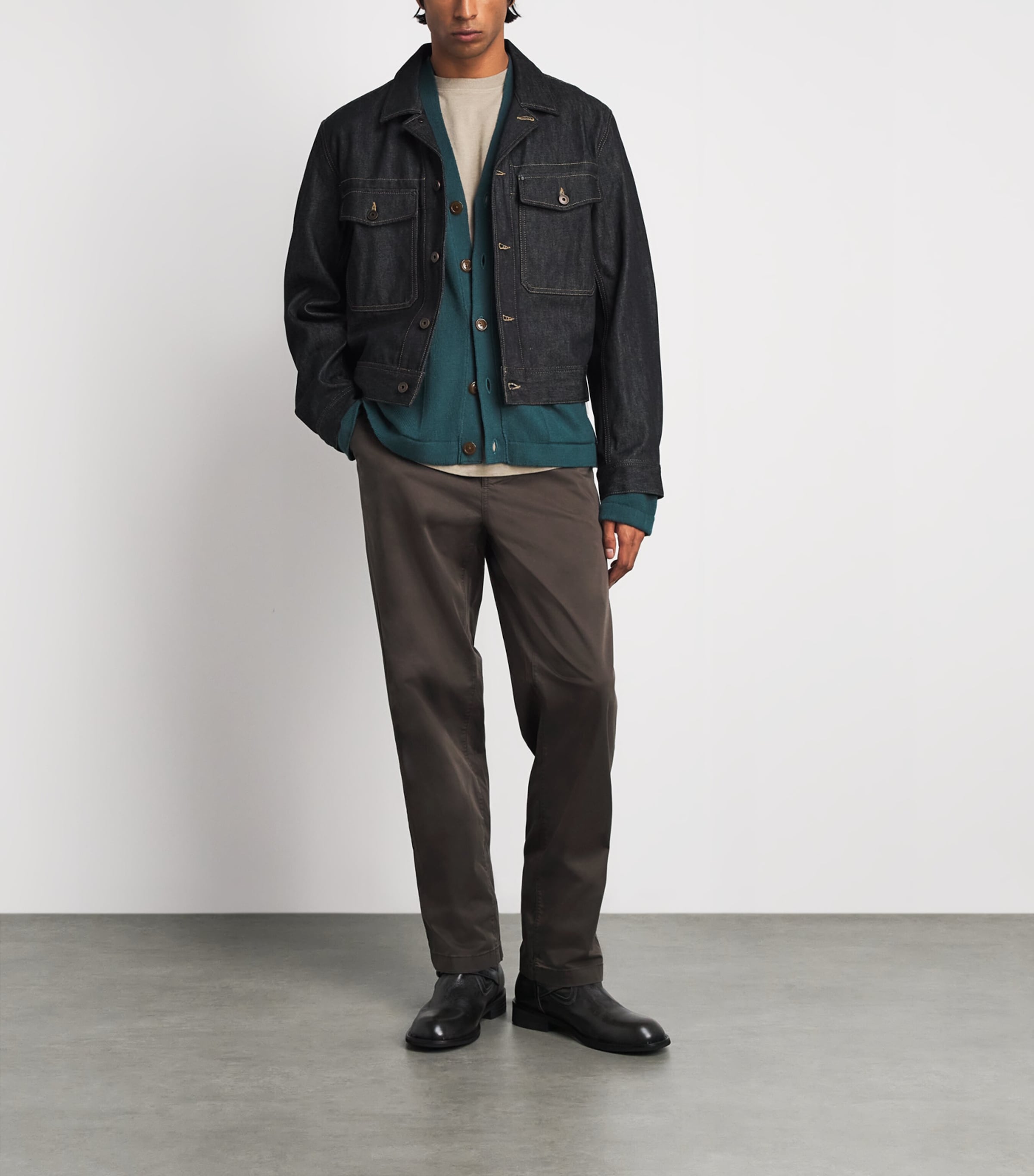 PAIGE Mens Eberton Chinos Dark Agar Image 2