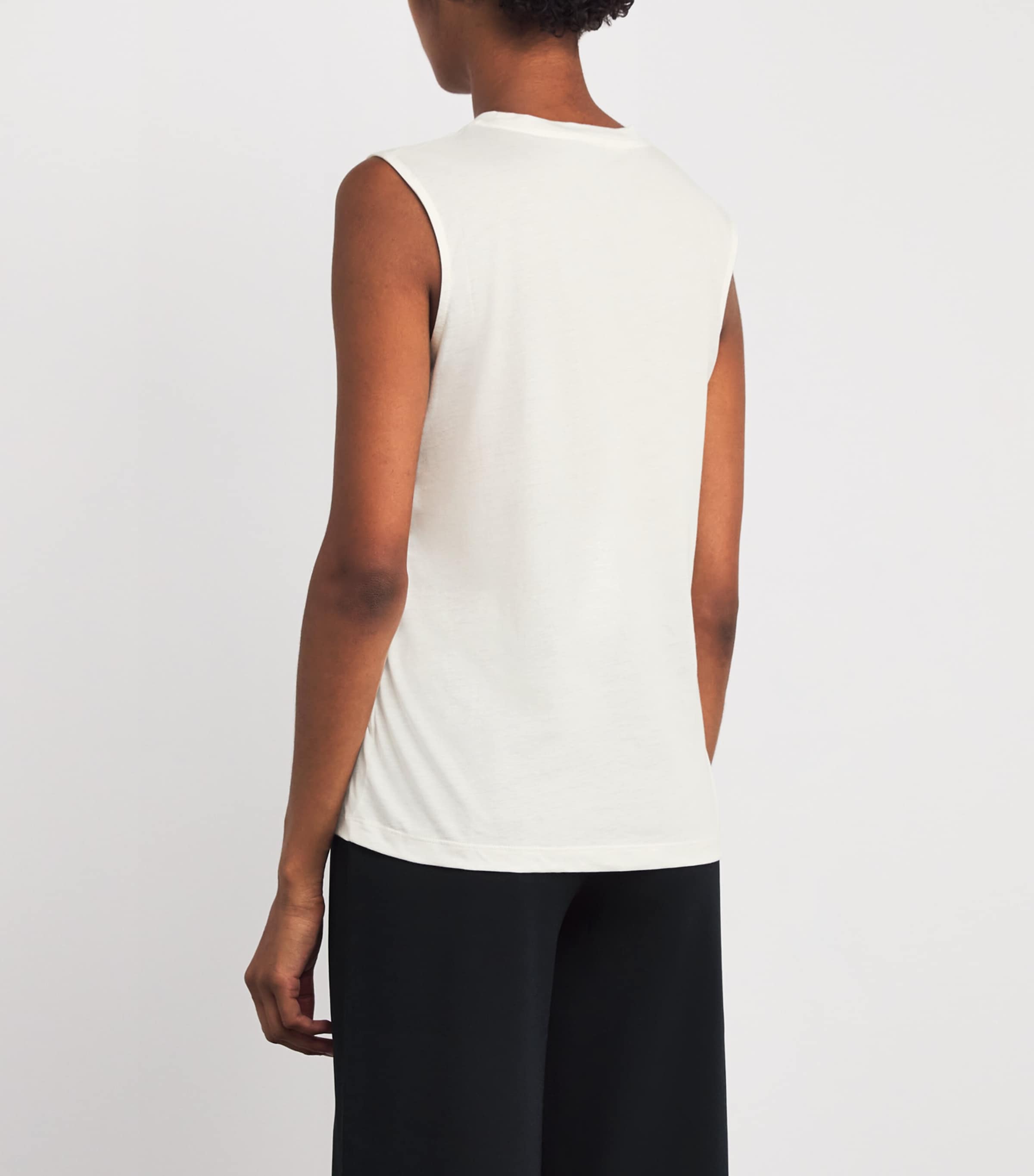 Cotton-Silk Tank Top OFF WHITE Image 4