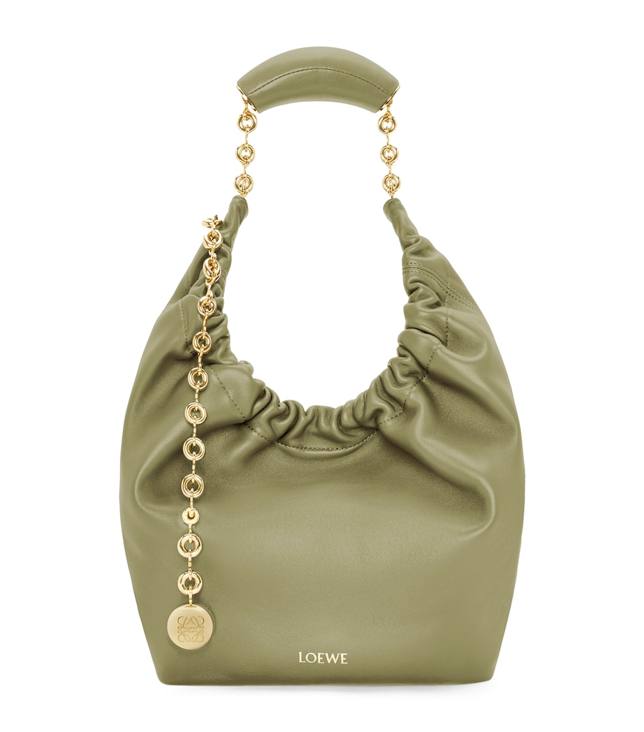 Small Leather Squeeze Top-Handle Bag EUCALYPTUS GREEN Image 1