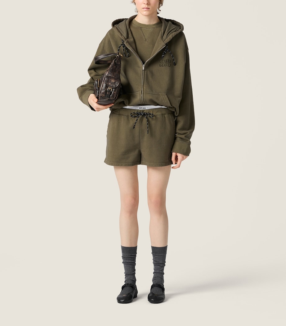 Miu Miu Womens Cotton Oversized Hoodie Image 2