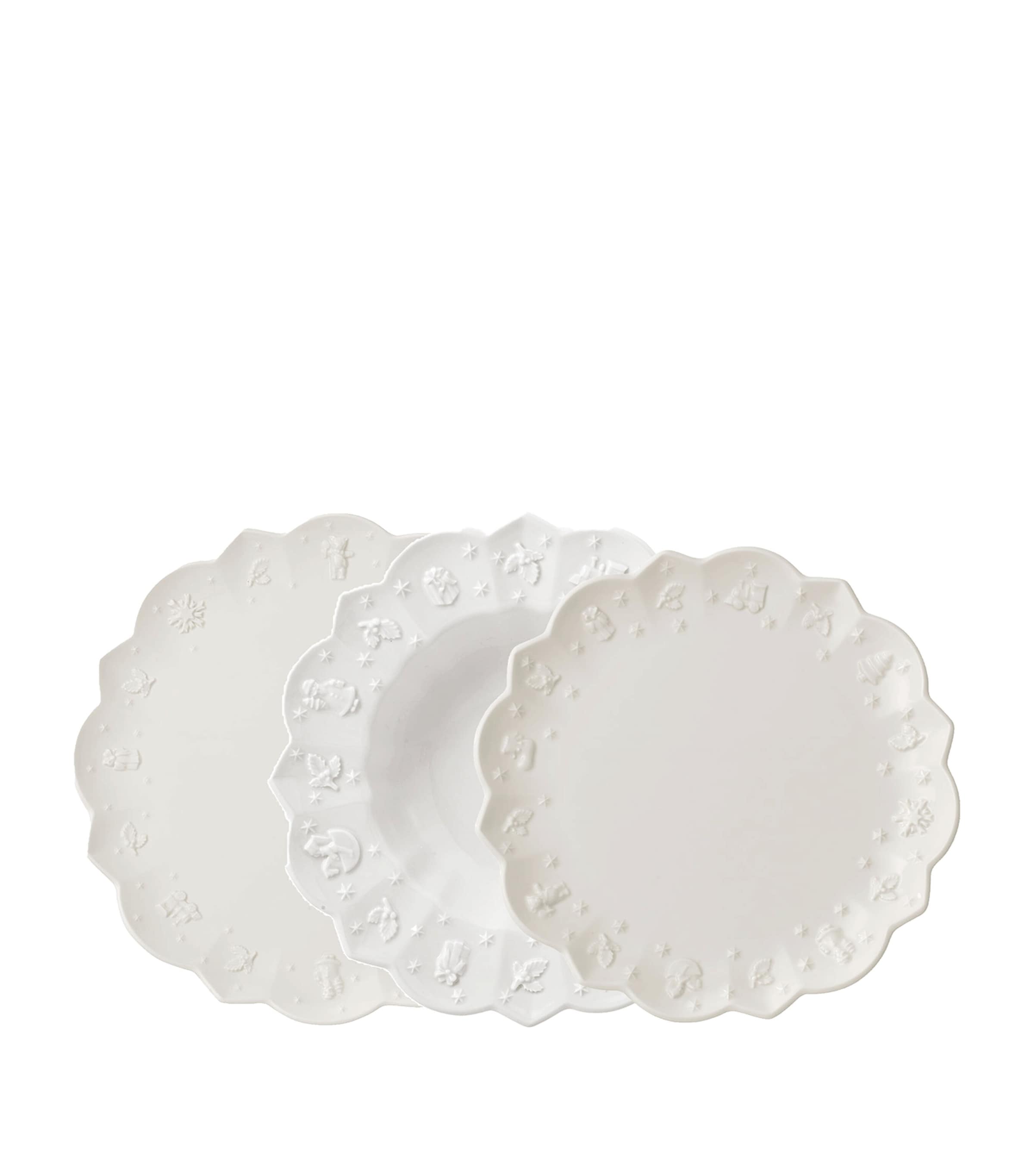 Villeroy & Boch Toy's Delight Royal Classic Porcelain Dinner Plates Set Of 12 In White