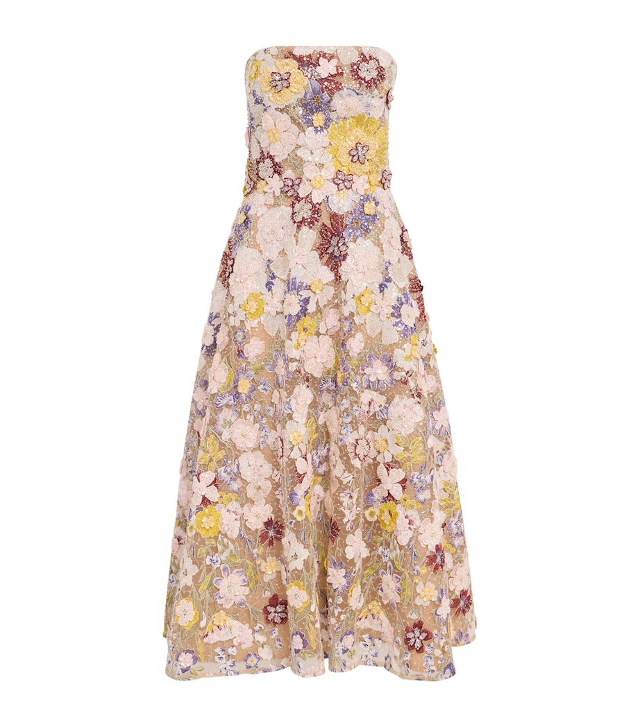 Costarellos Womens Strapless Jassa Midi Dress Image 1