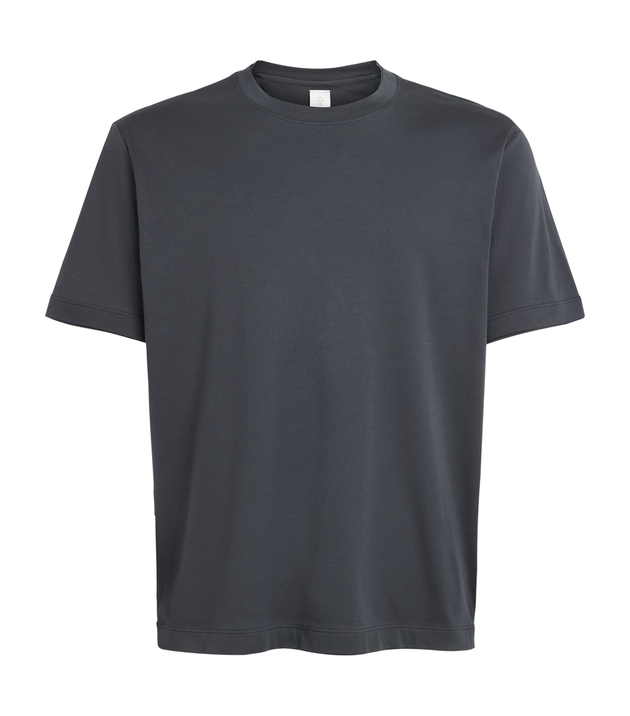 Eleventy Mens Cotton-Modal T-Shirt Nero Image 1