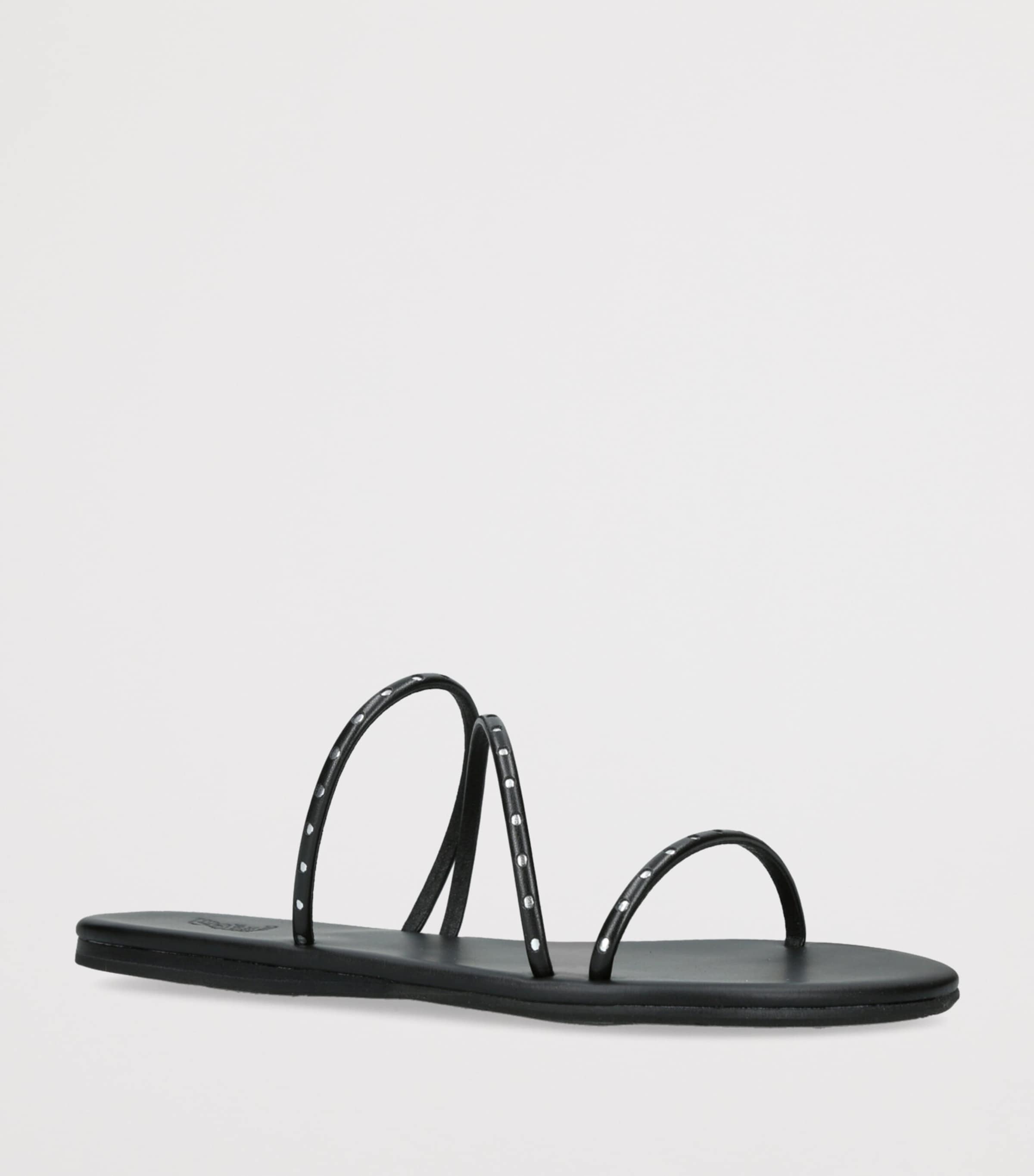 Ancient Greek Sandals Embellished Lynx Sandals Black Image 3