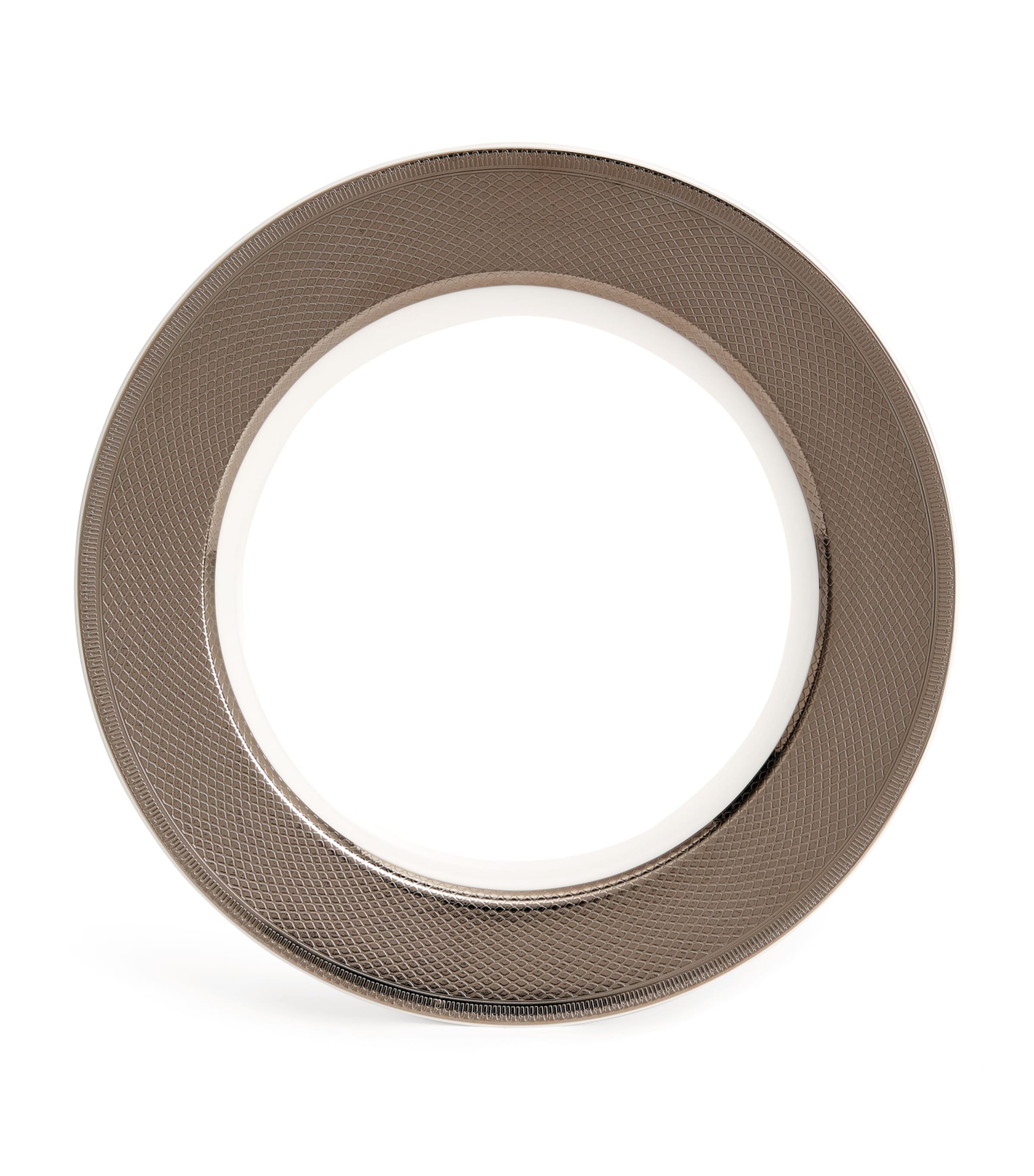 Christofle Guilloché Platinium Underplate In Silver