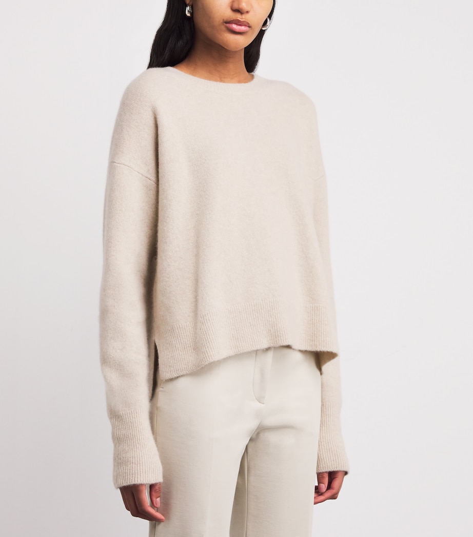 Cashmere-Blend Brushed Sweater AFFOGATO Image 3