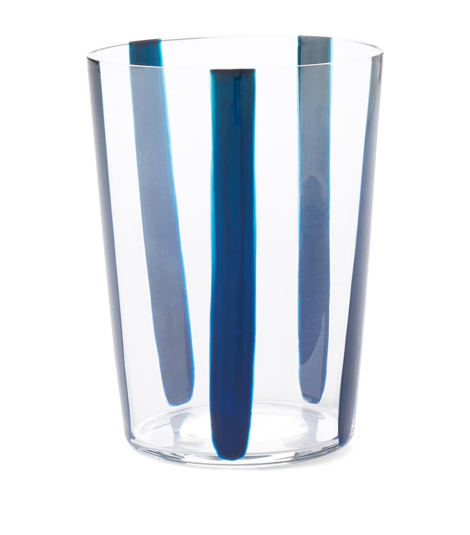 The Conran Shop Nova Stripe Tumblers (Set of 4) Navy / Clear