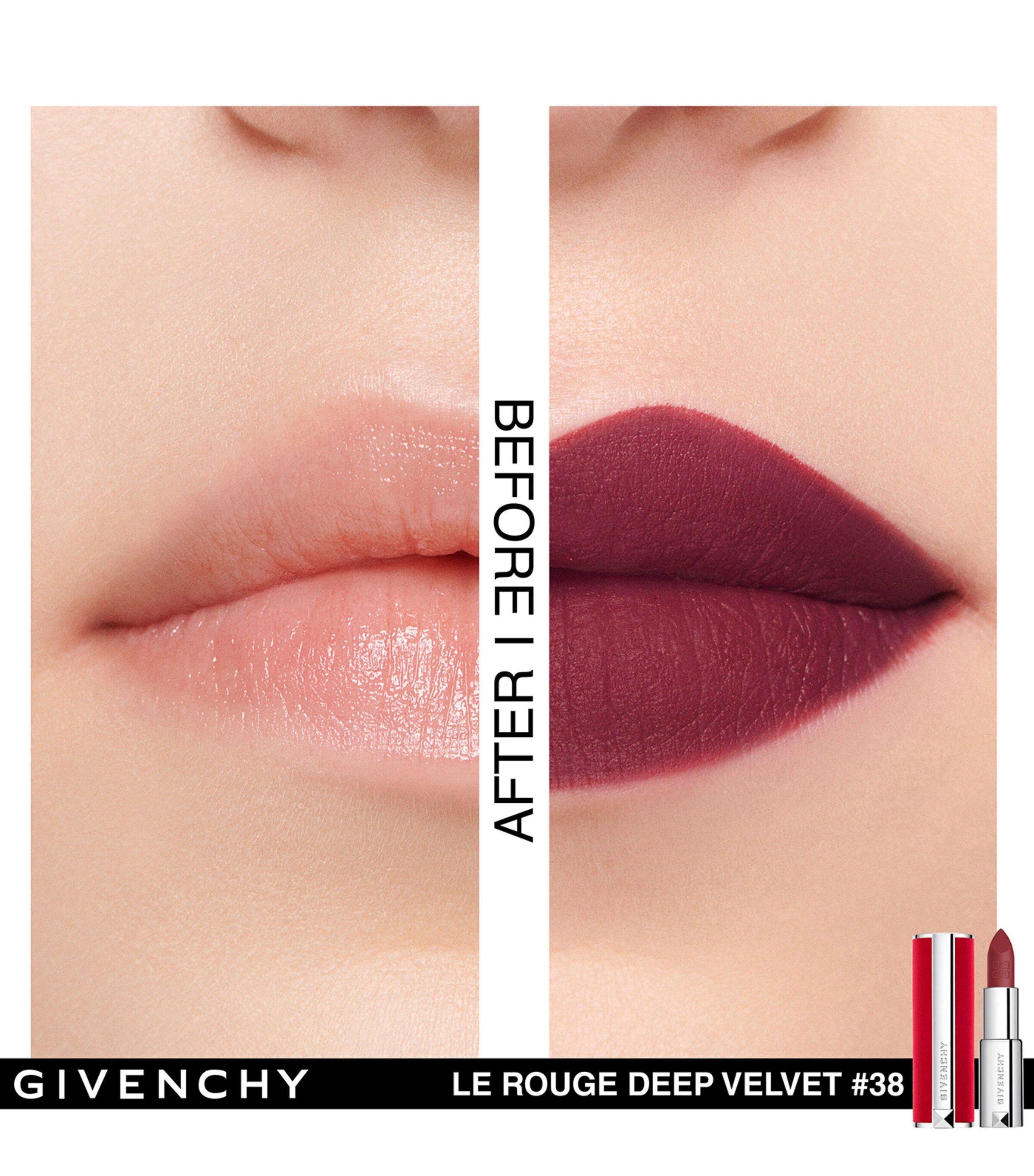 Le Rouge Deep Velvet Lipstick N38 GRENAT FUMÉ Image 2