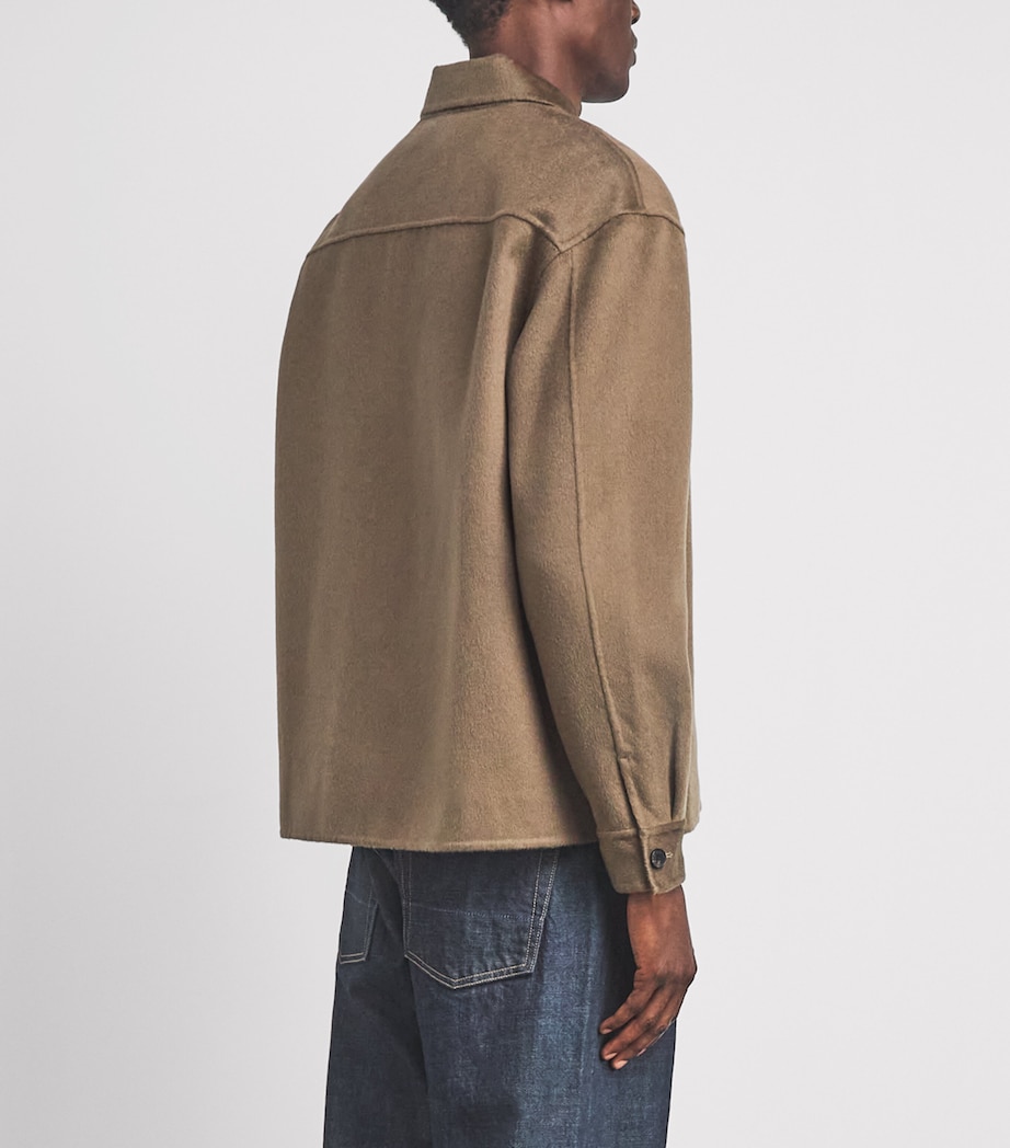 FRAME Mens Double-Face Wool Jacket Soft Taupe Image 5