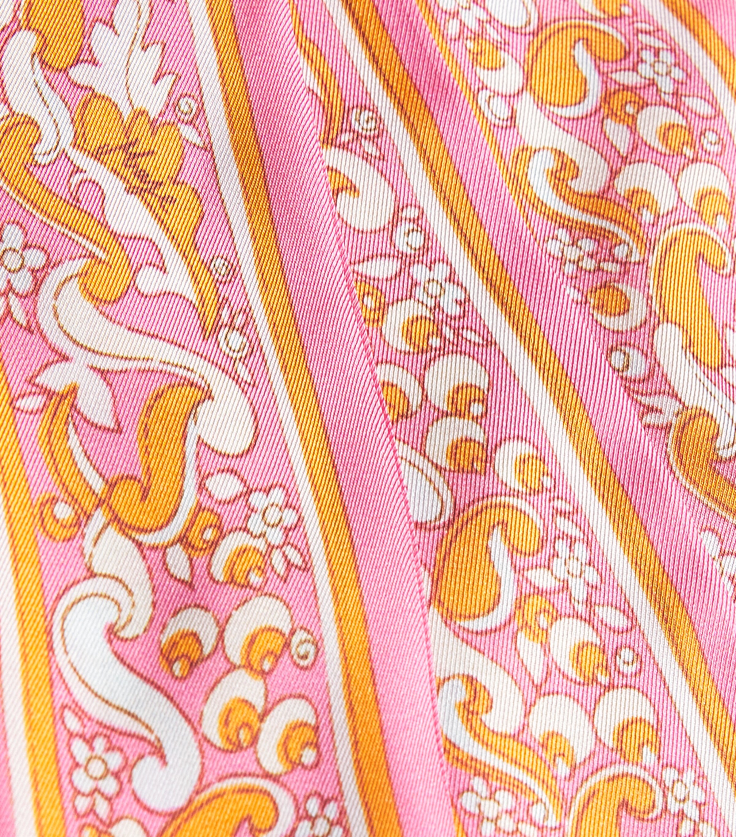 Silk Floral Print Scarf PINK Image 4