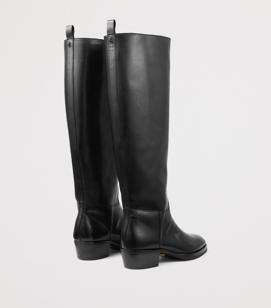Jimmy Choo Mave 45 Leather Knee-High Boots Black Image 3