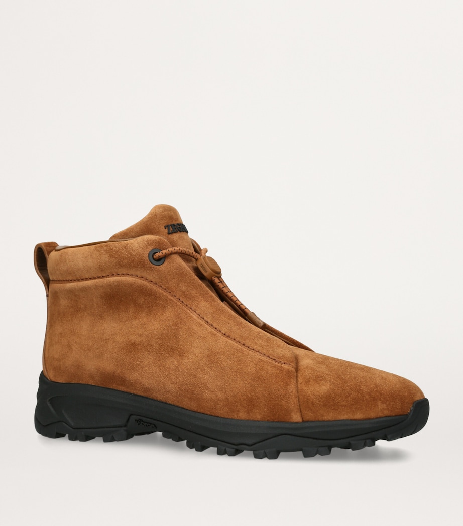 Suede Triple Stitch Vetta Sneakers TAN Image 3