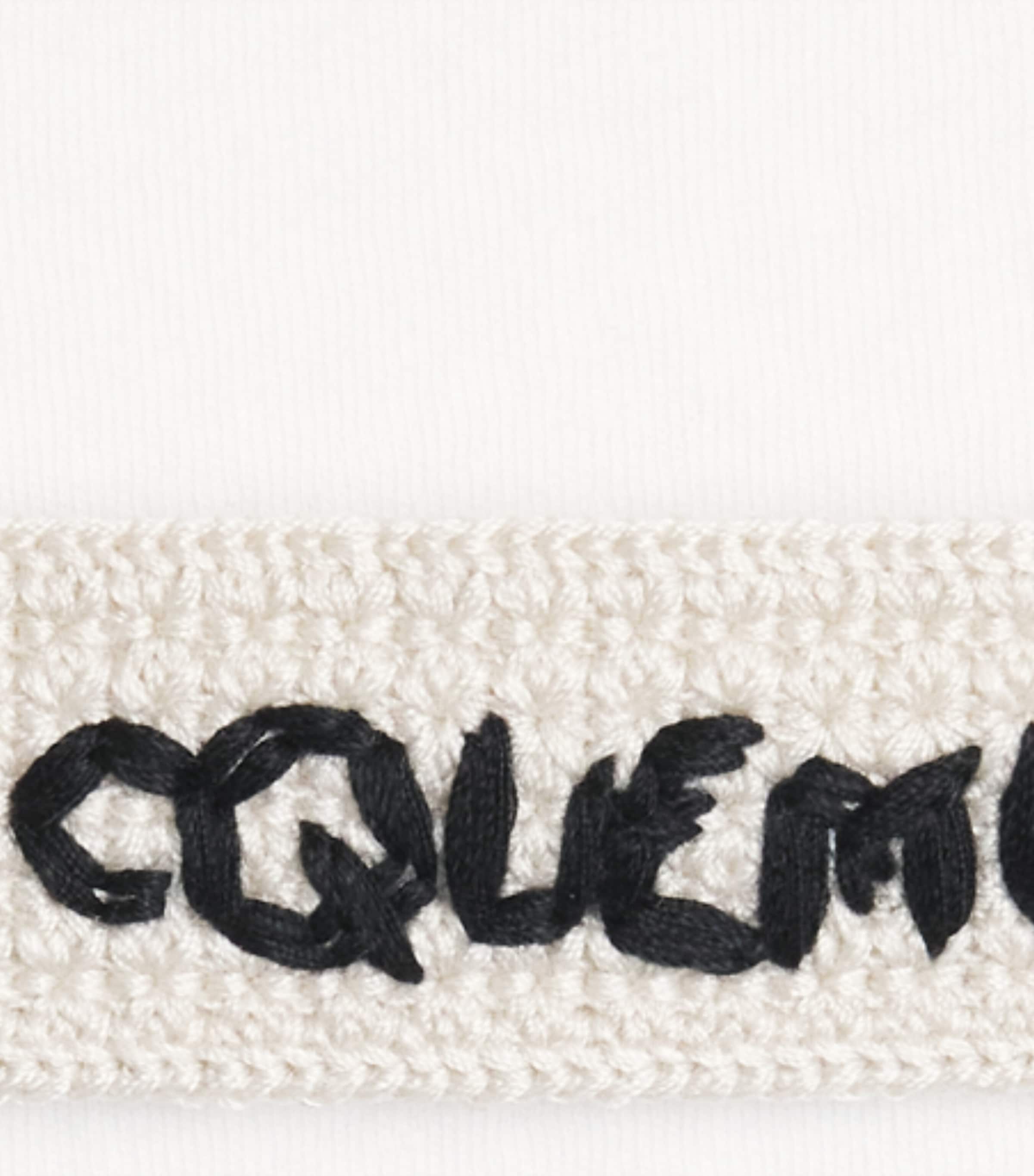 Jacquemus Mens Cotton Crochet Logo T-Shirt Bg Kntd Ptch Wht Image 6