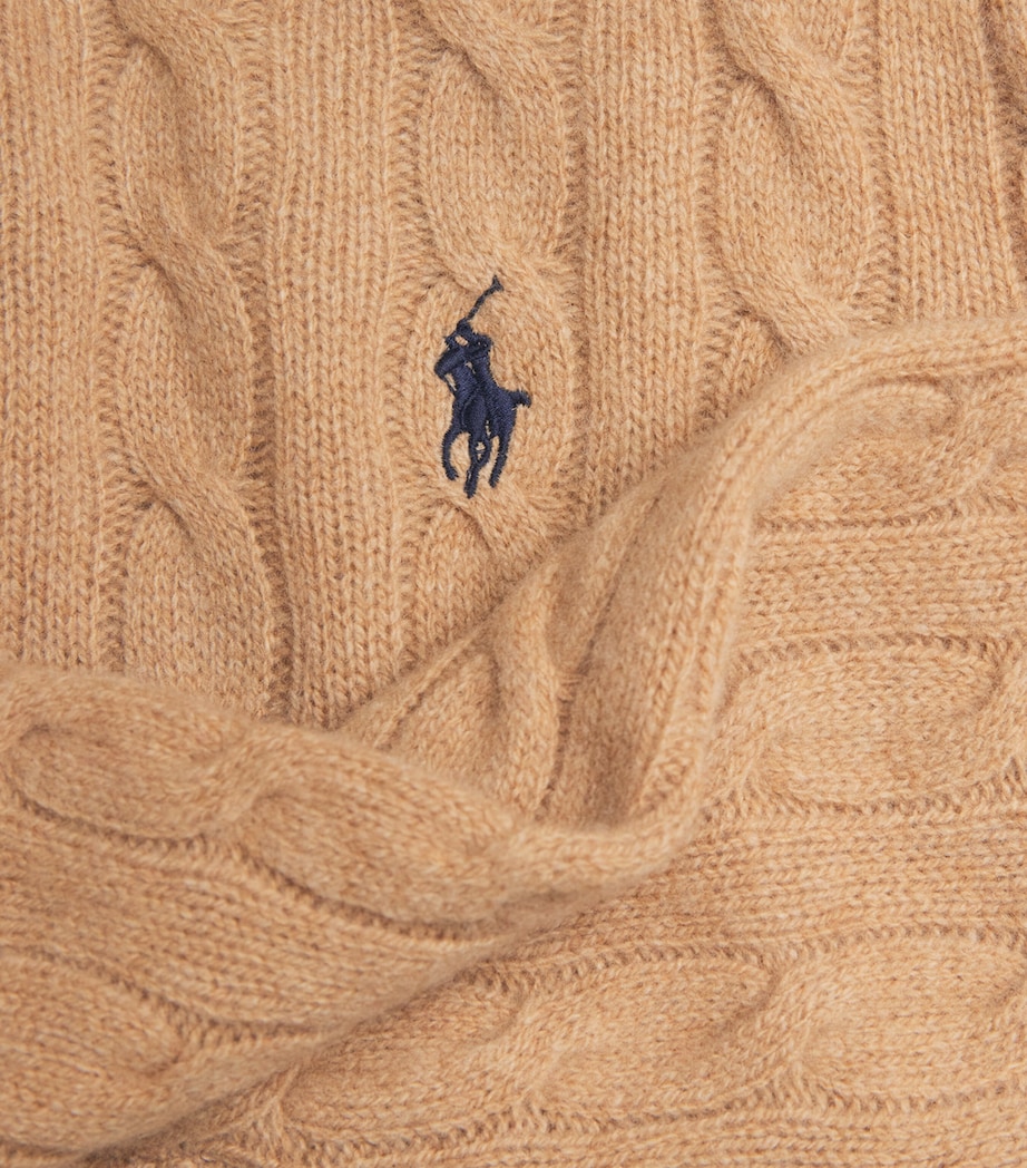 Wool-Cashmere Cable-Knit Sweater BROWN Image 5