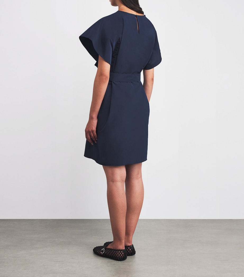 Taffeta Belted Mini Dress NAVY Image 3
