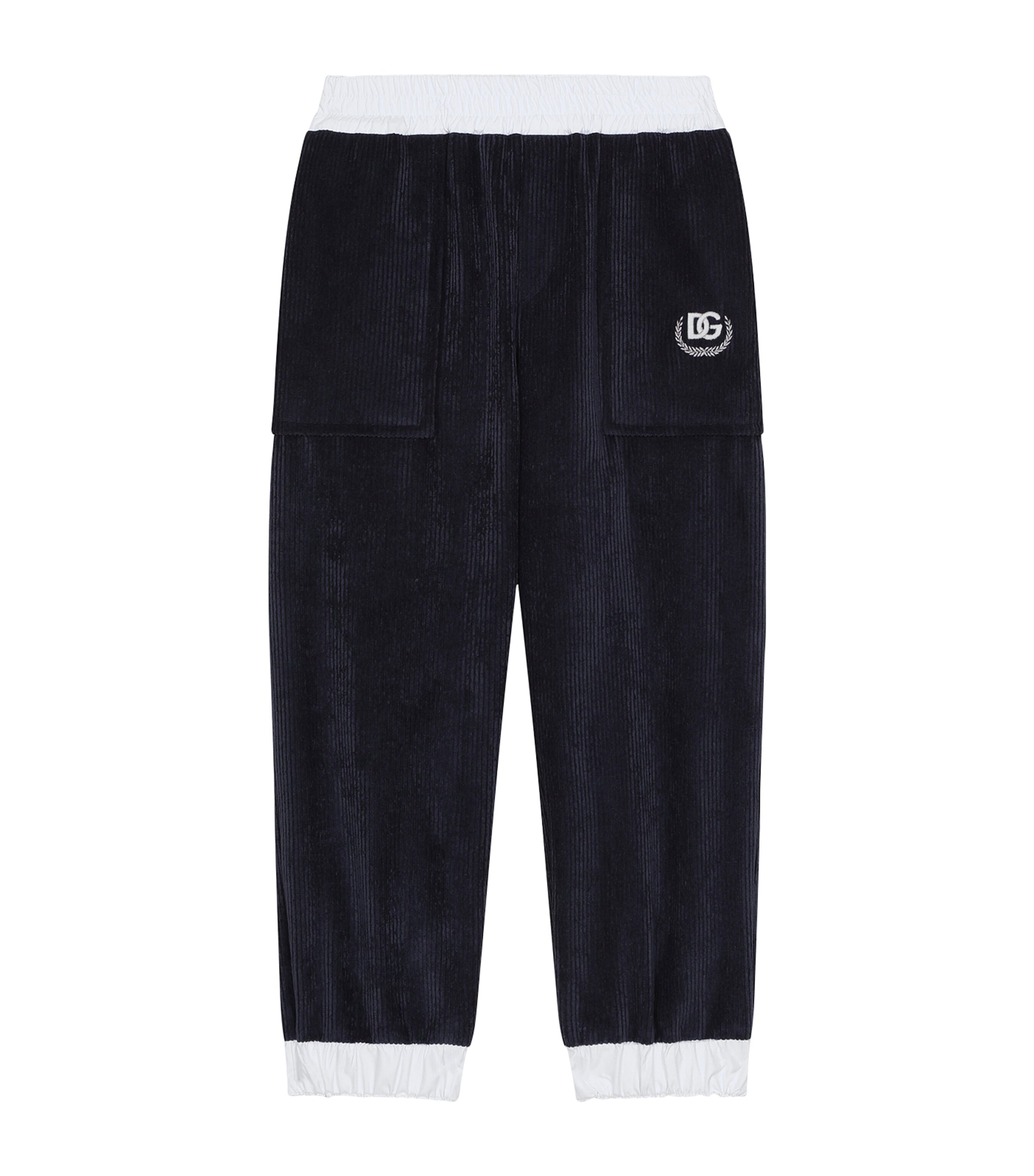 Dolce & Gabbana Logo-embroidered Corduroy Trousers