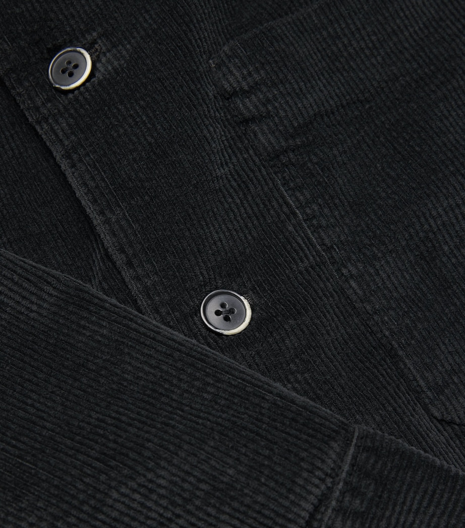 Cotton-Blend Corduroy Overshirt 590 NERO Image 5