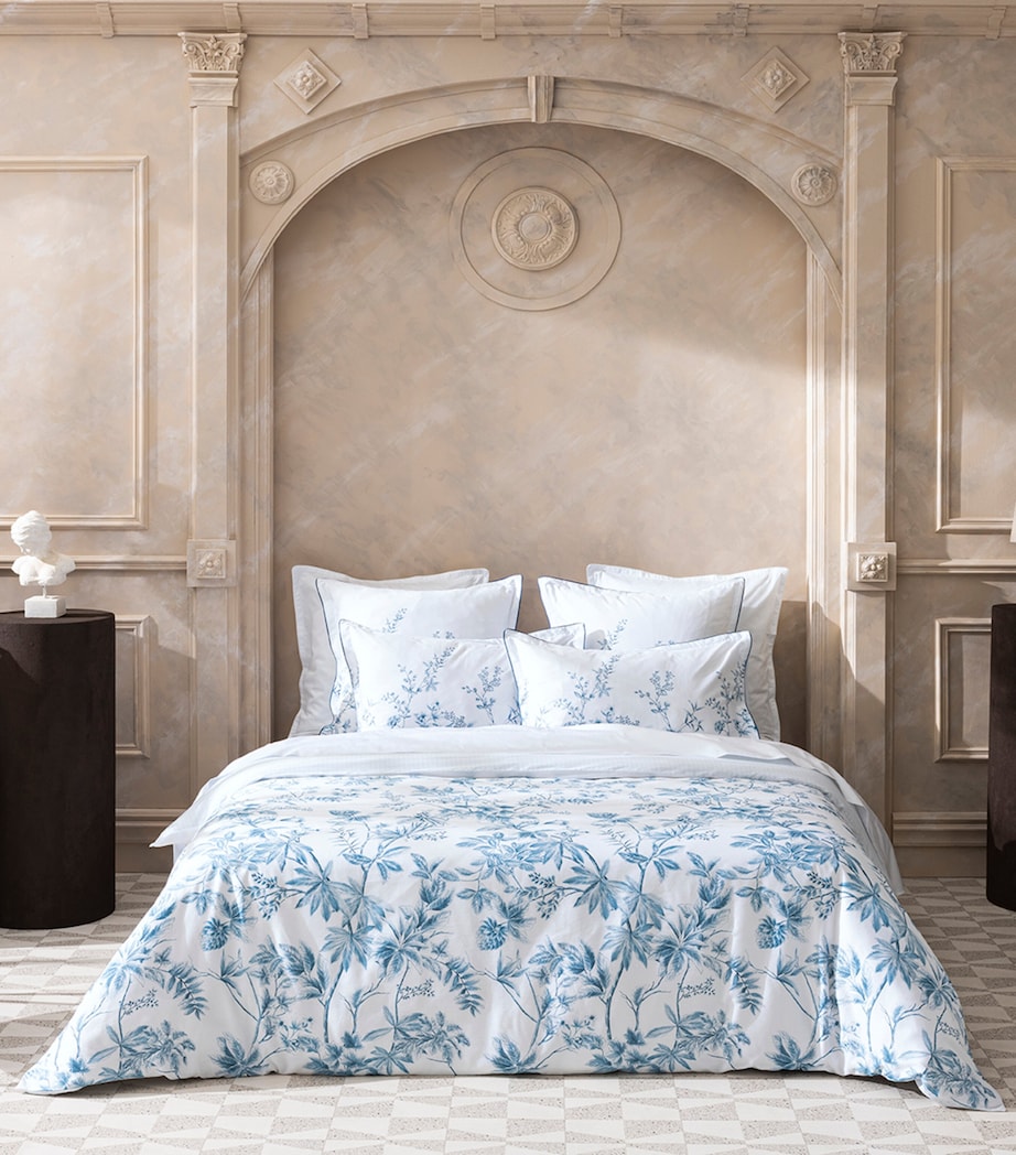 Alexandre Turpault Organic Cotton Amboise King Duvet Cover (230cm x 220cm) Medium Blue Image 4