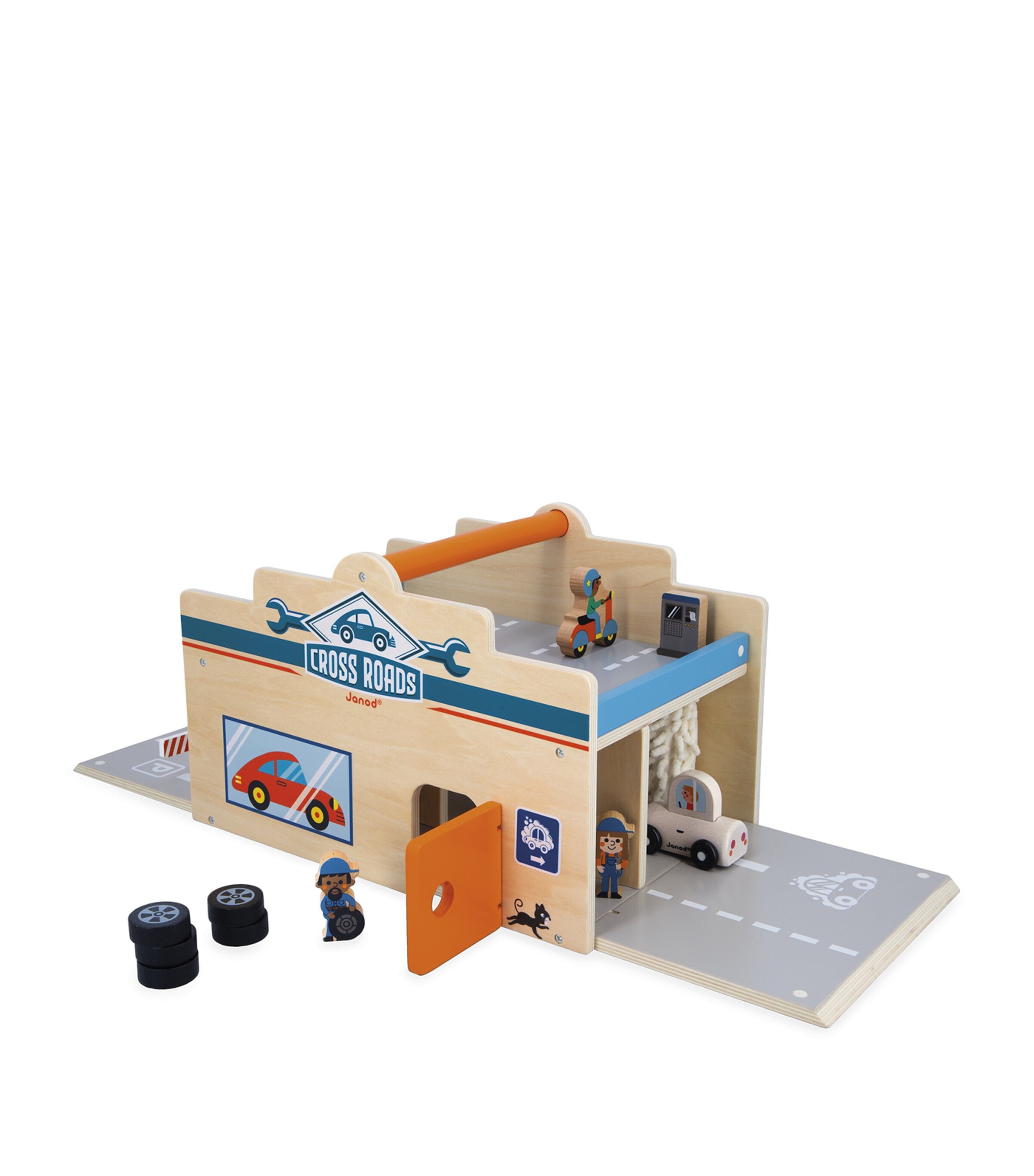 Janod Cross Roads Wooden Garage | Harrods US