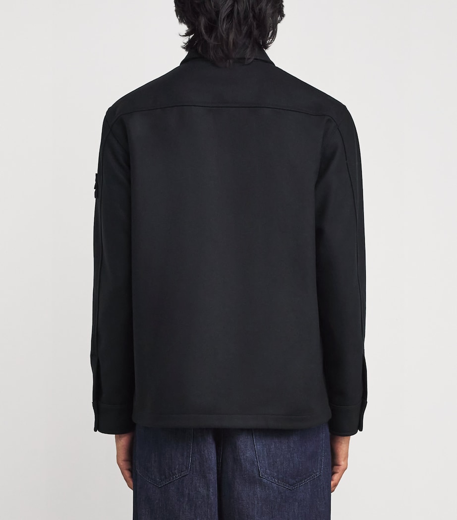 GHOST PIECE Virgin Wool-Blend Felt Overshirt V0020 Image 4