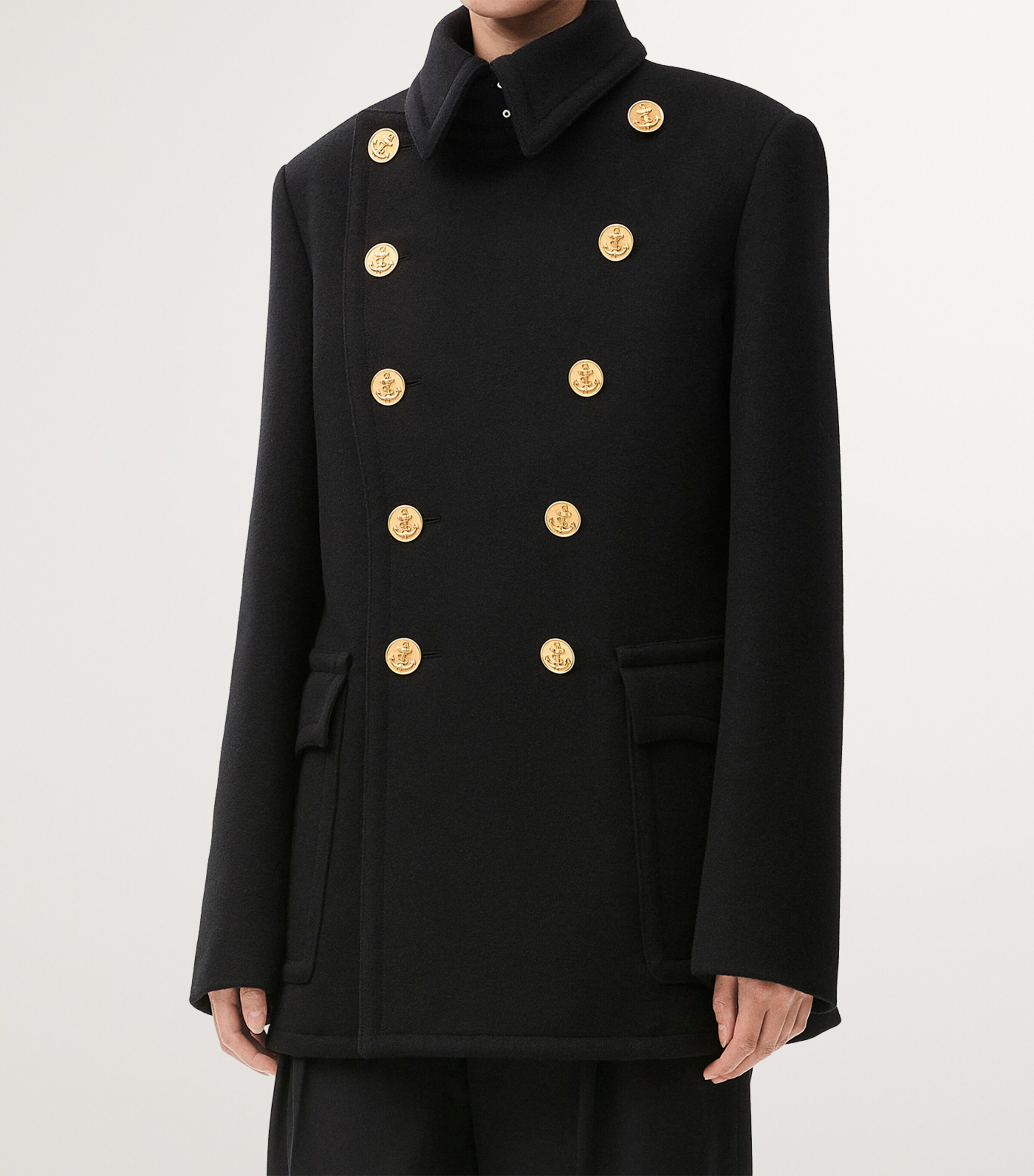 Loewe Wool-Cashmere Pea Coat - Coats - BeyondStyle