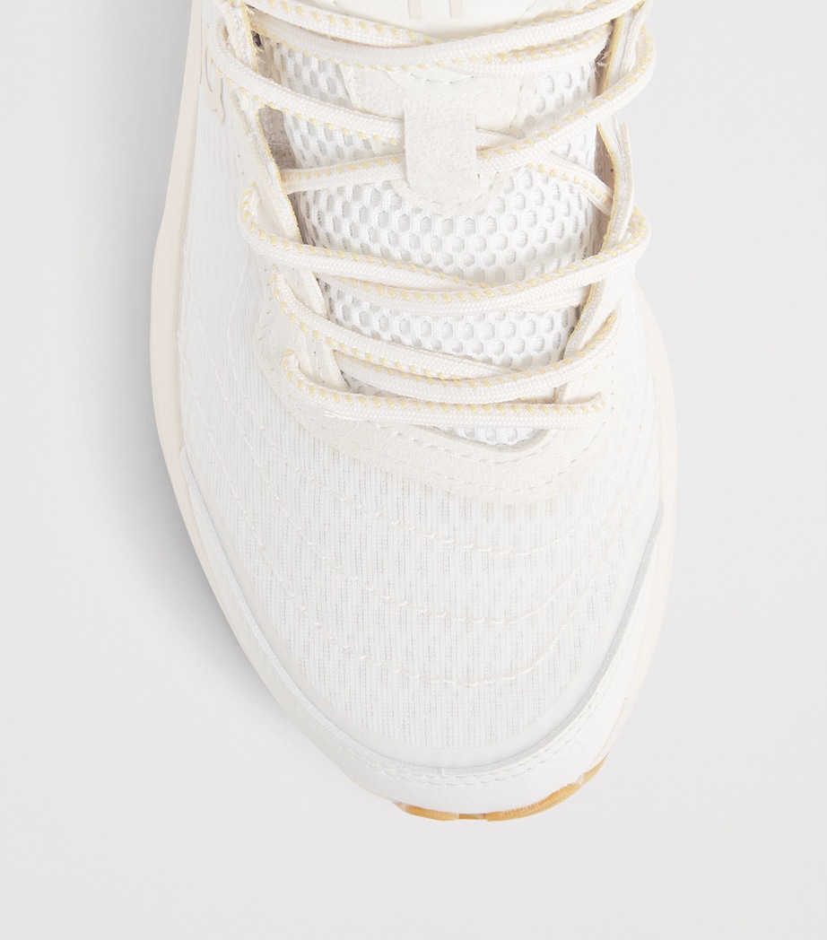 On Womens Cloudzone Moon Sneakers Ivory Putty Image 5