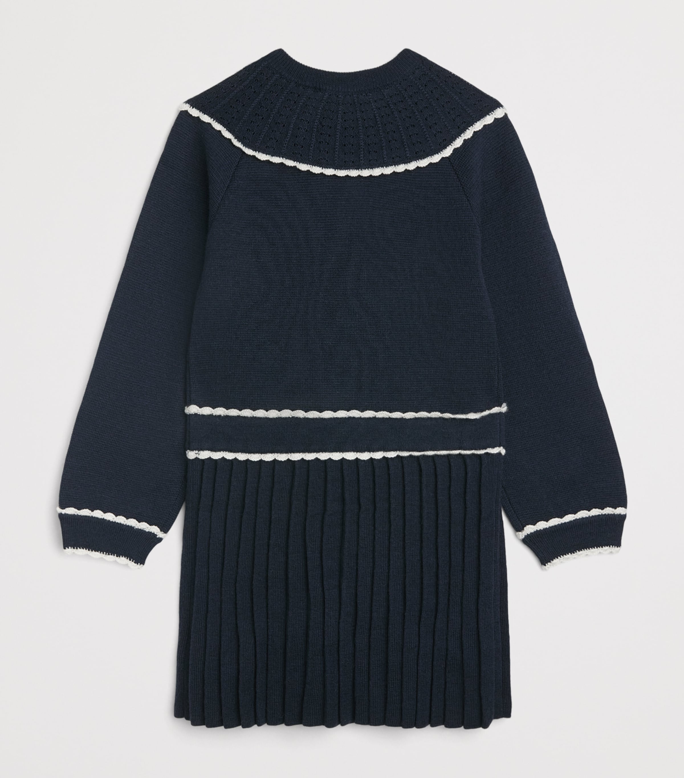 Tartine et Chocolat Wool-Blend Scalloped Dress (2-14 Years) Image 2