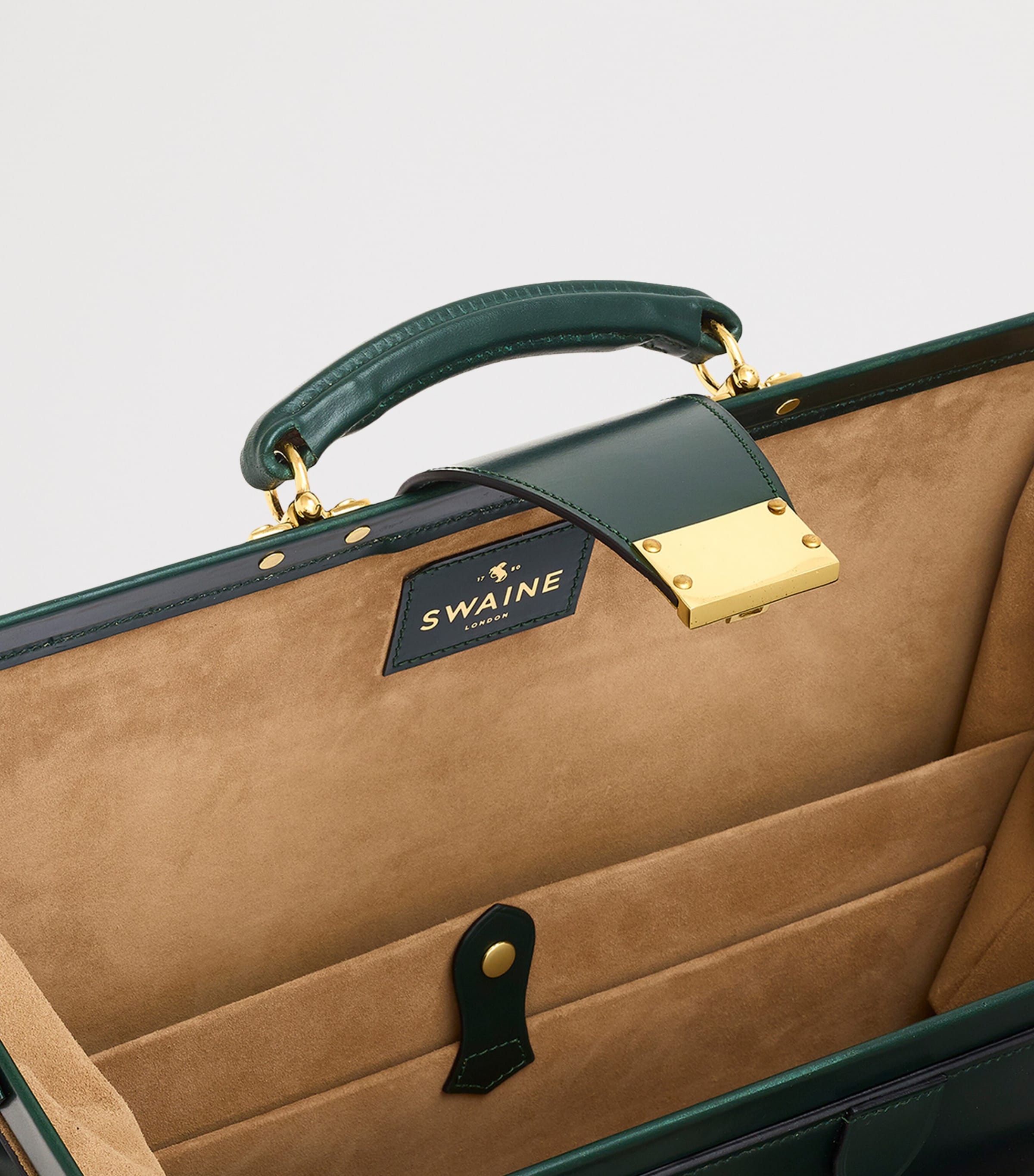 Leather Whitehall Briefcase GREEN Image 3