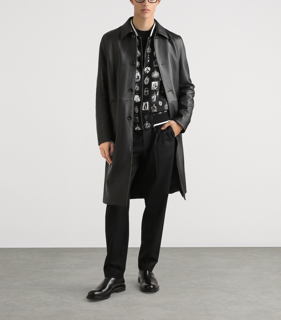 Virgin Wool-Cotton Trousers N0000 BLACK Image 2