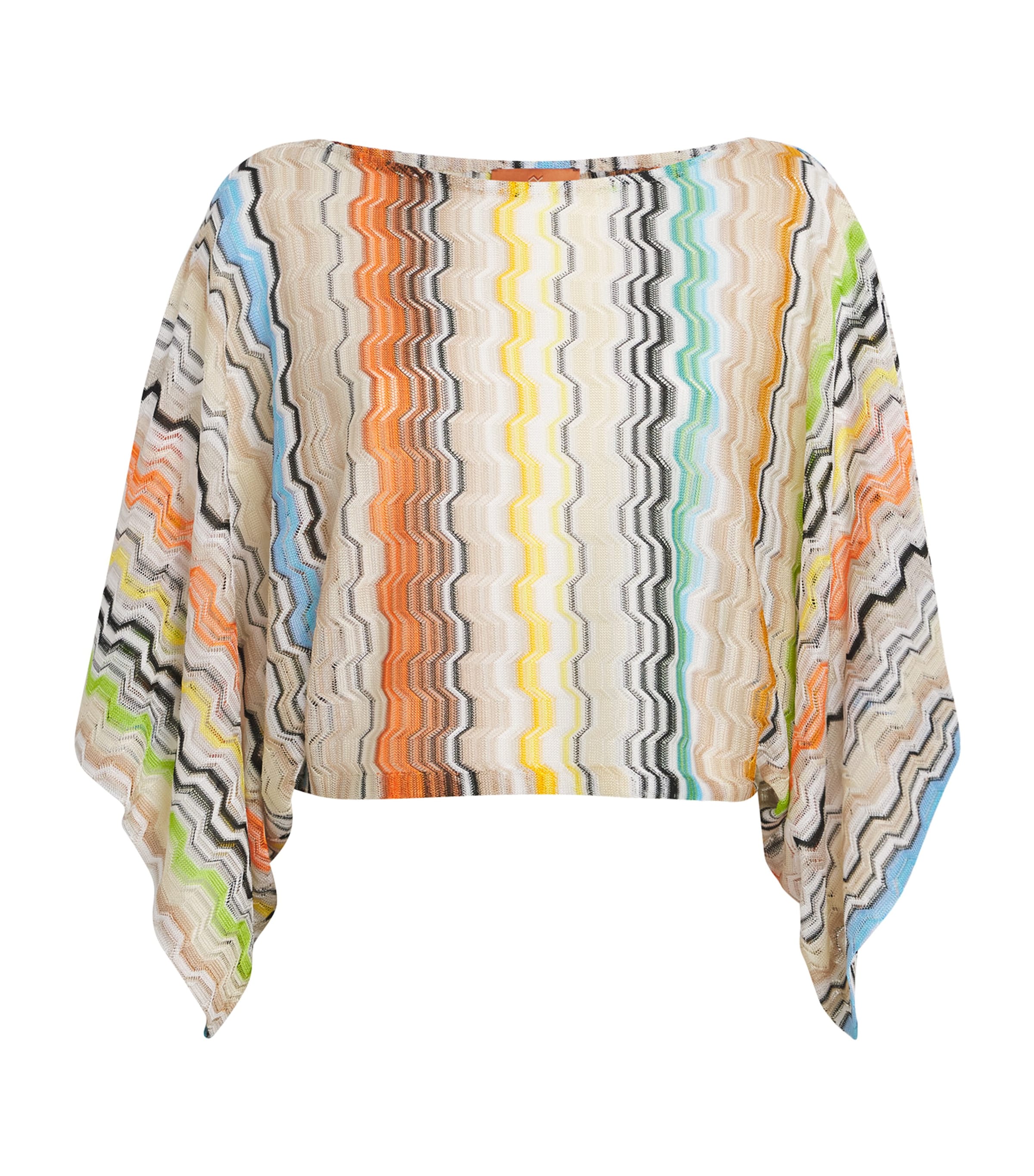 Missoni Womens Cropped Zigzag Blouse Smsnp Multicolor Image 1